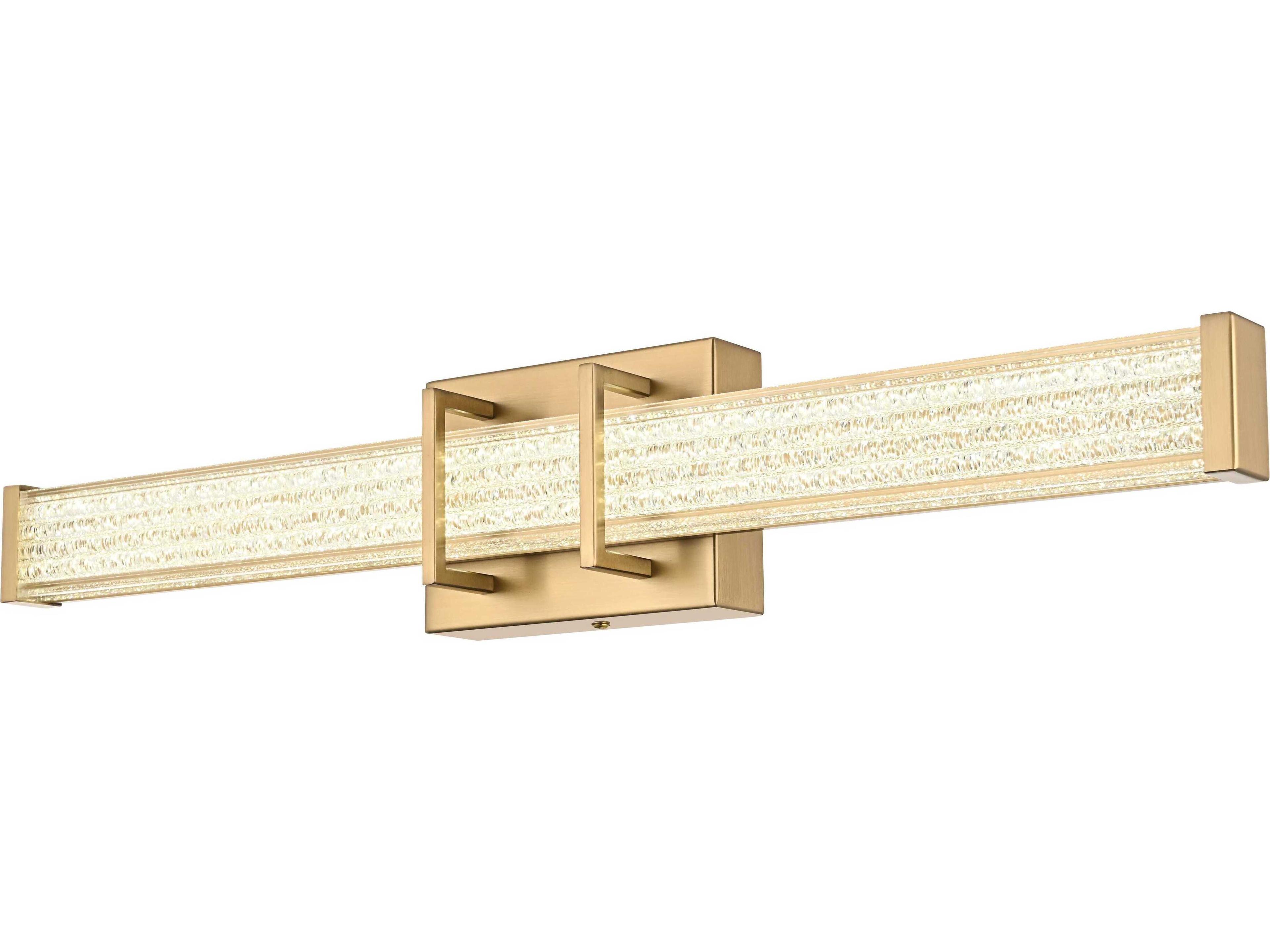 Elegant Lighting Ivaan 1-Light Satin Gold Vanity Light