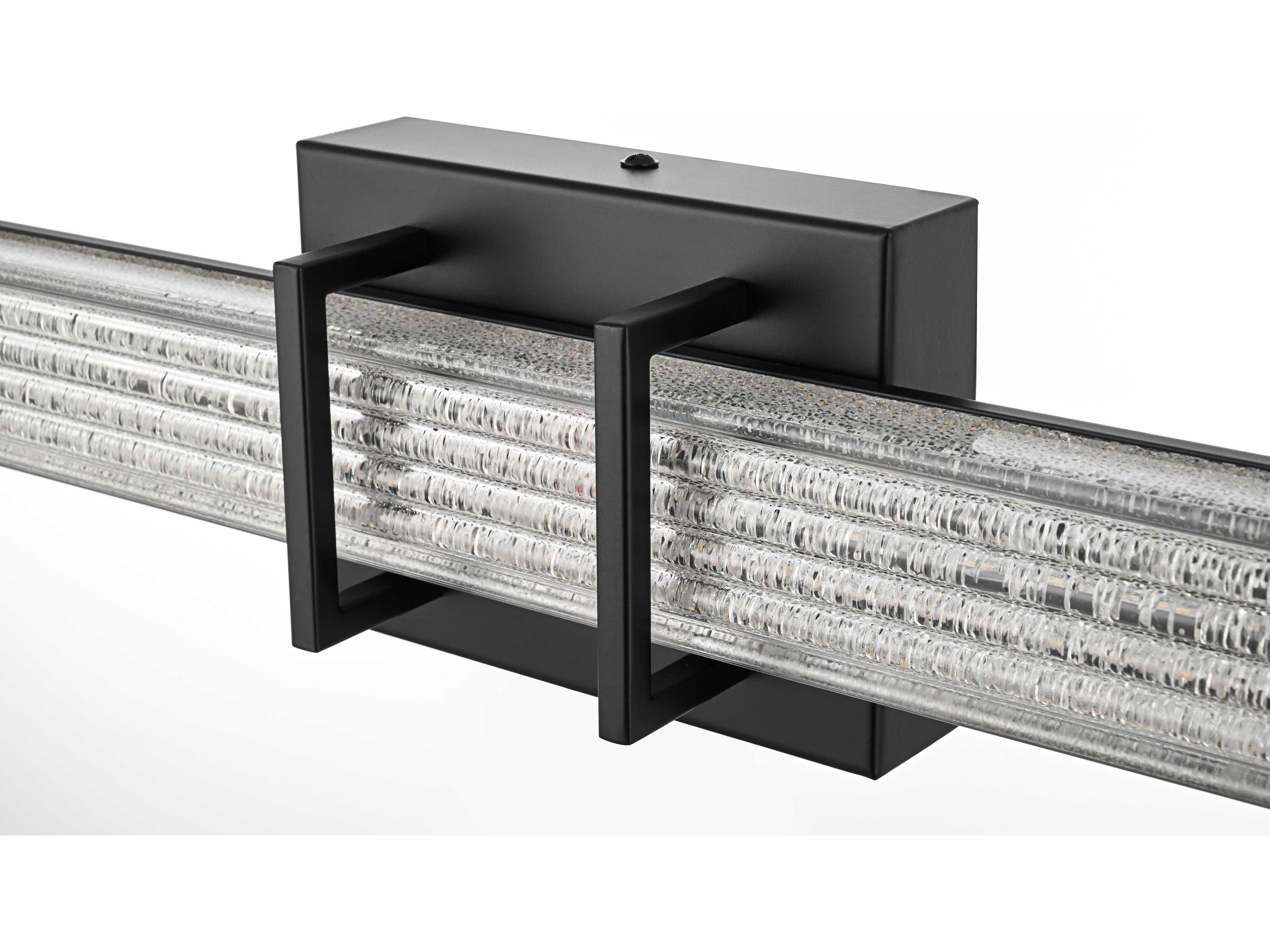 Elegant Lighting Ivaan 1-Light Black Vanity Light