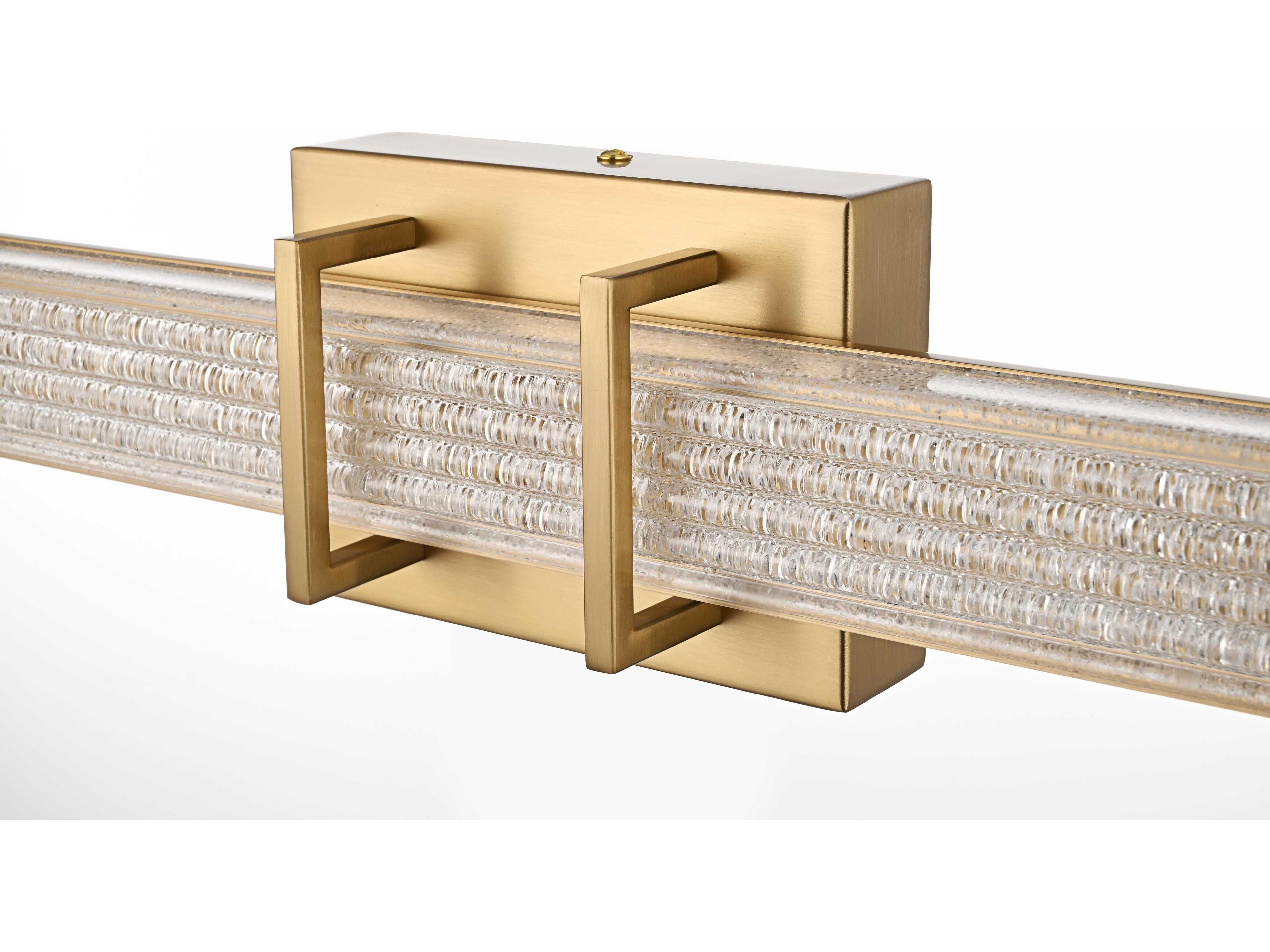 Elegant Lighting Ivaan 1-Light Satin Gold Vanity Light