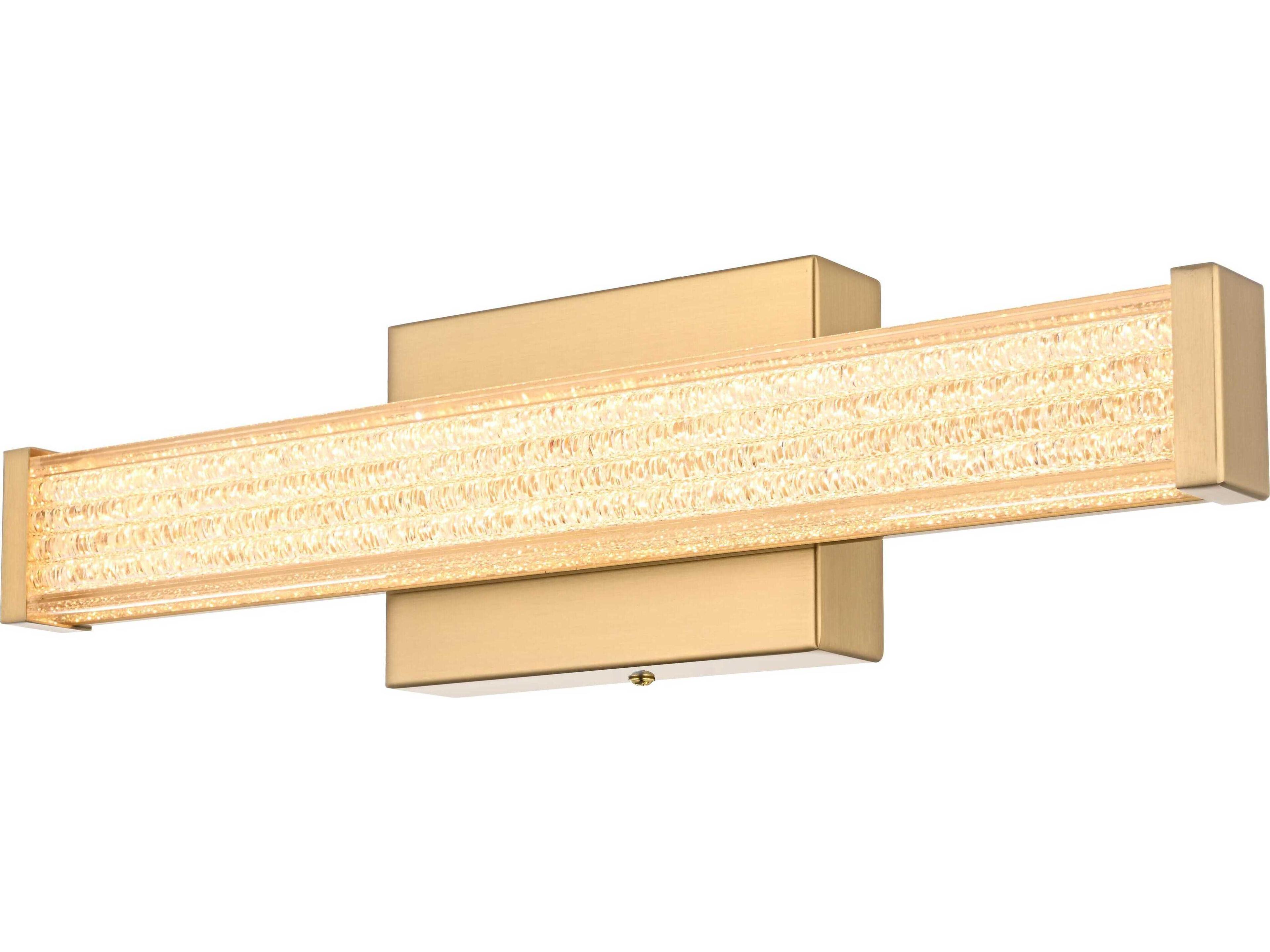 Elegant Lighting Jaxx 1-Light Satin Gold Vanity Light