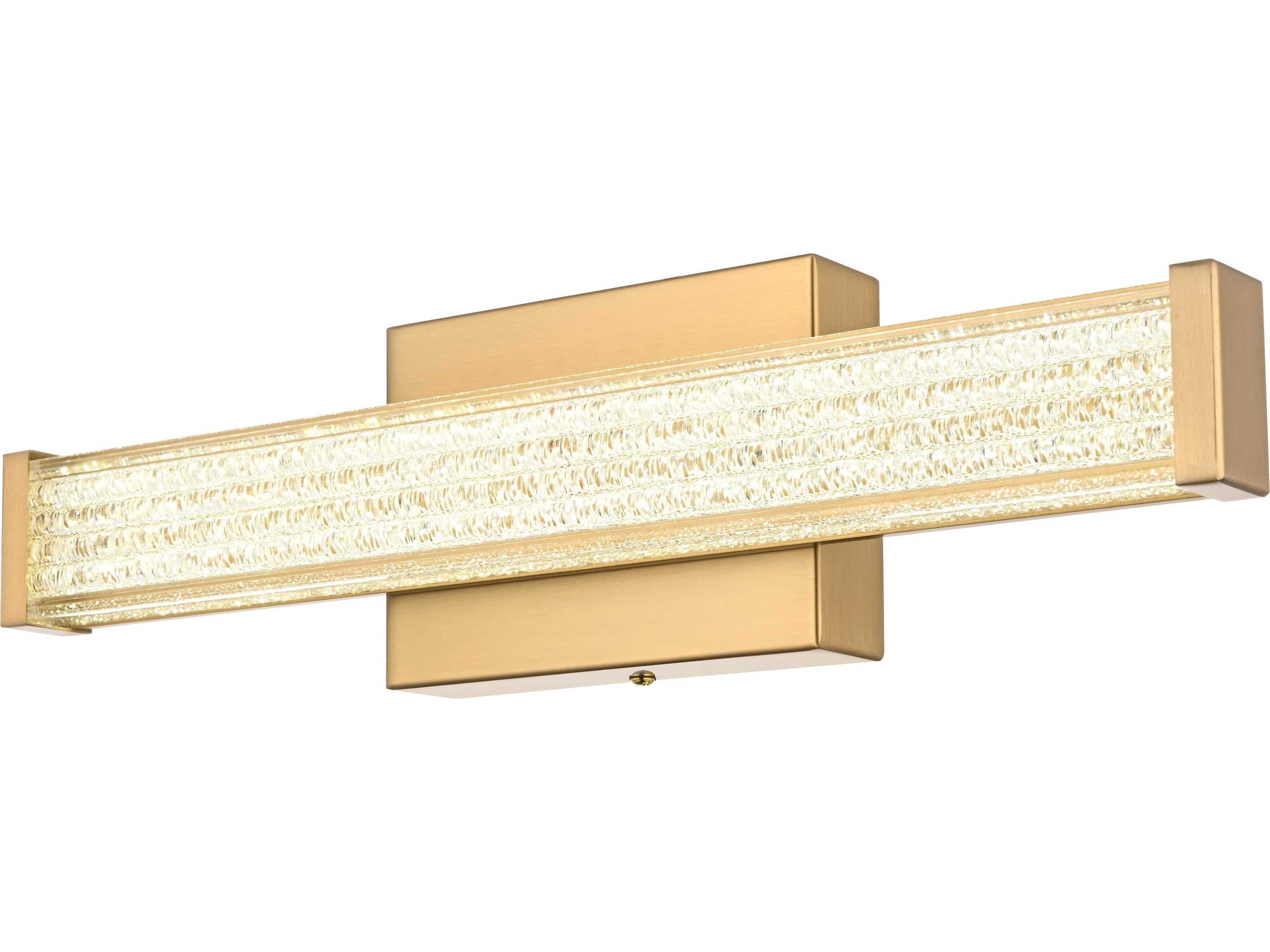 Elegant Lighting Jaxx 1-Light Satin Gold Vanity Light