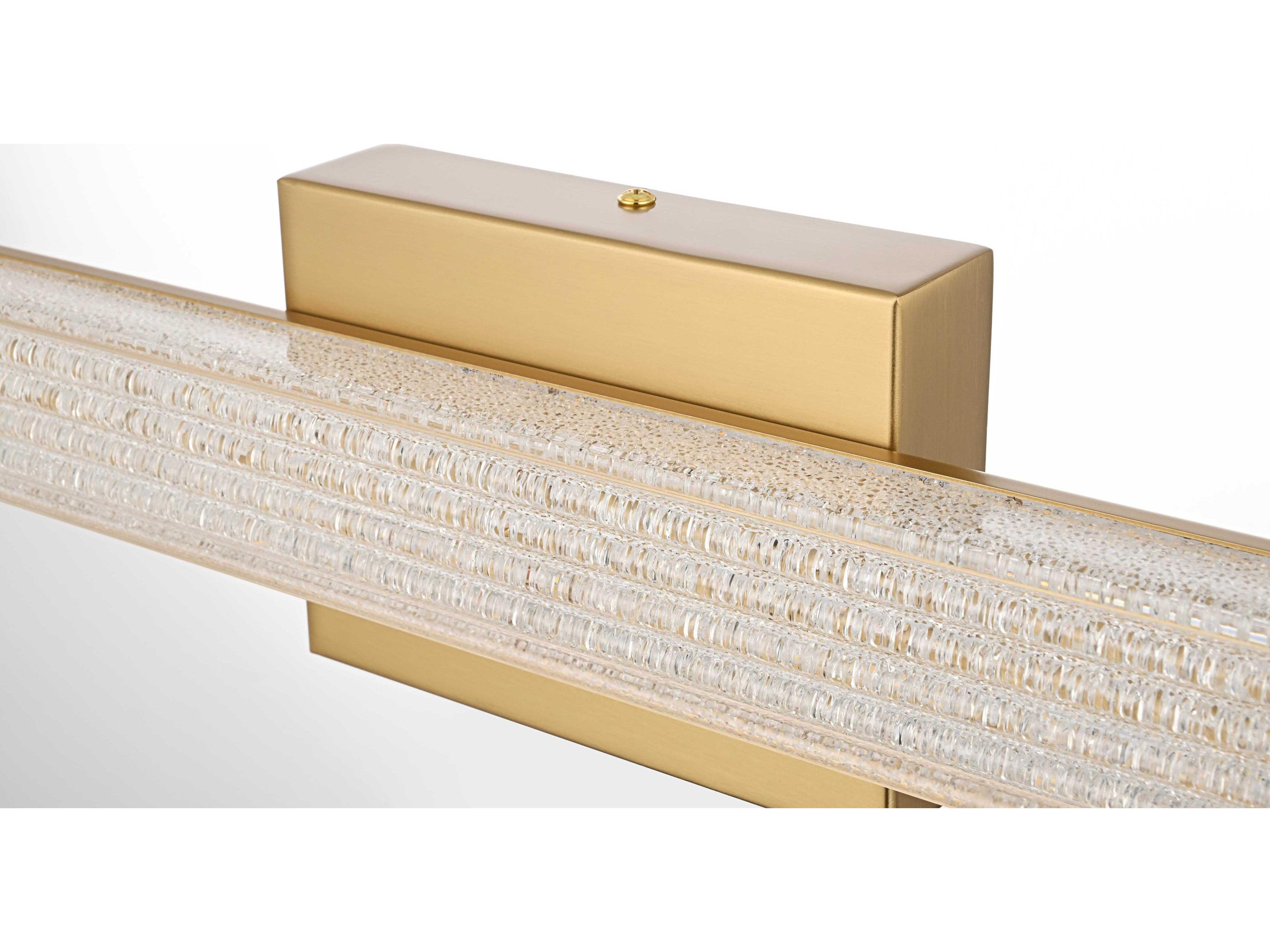 Elegant Lighting Jaxx 1-Light Satin Gold Vanity Light