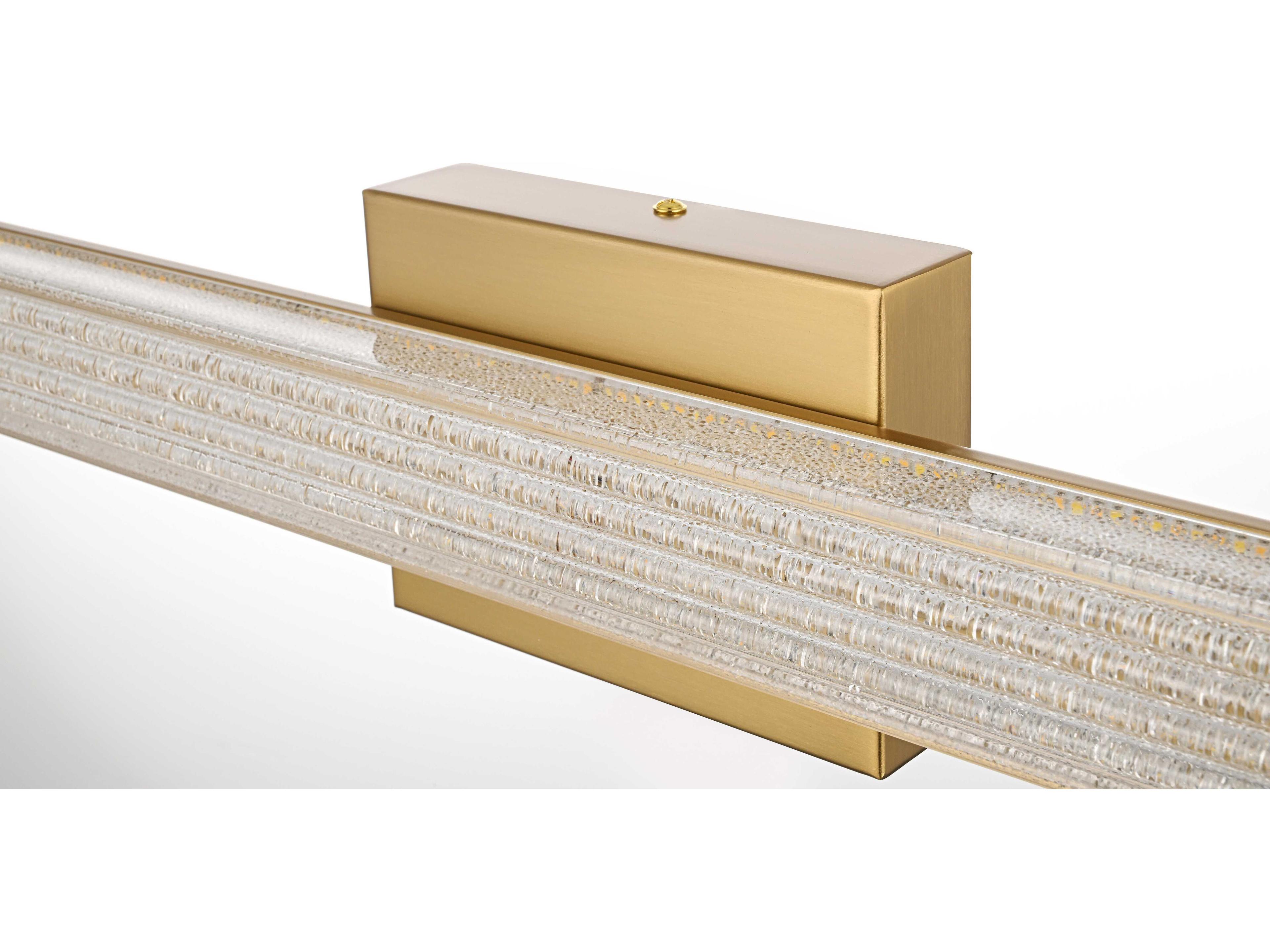 Elegant Lighting Jaxx 1-Light Satin Gold Vanity Light