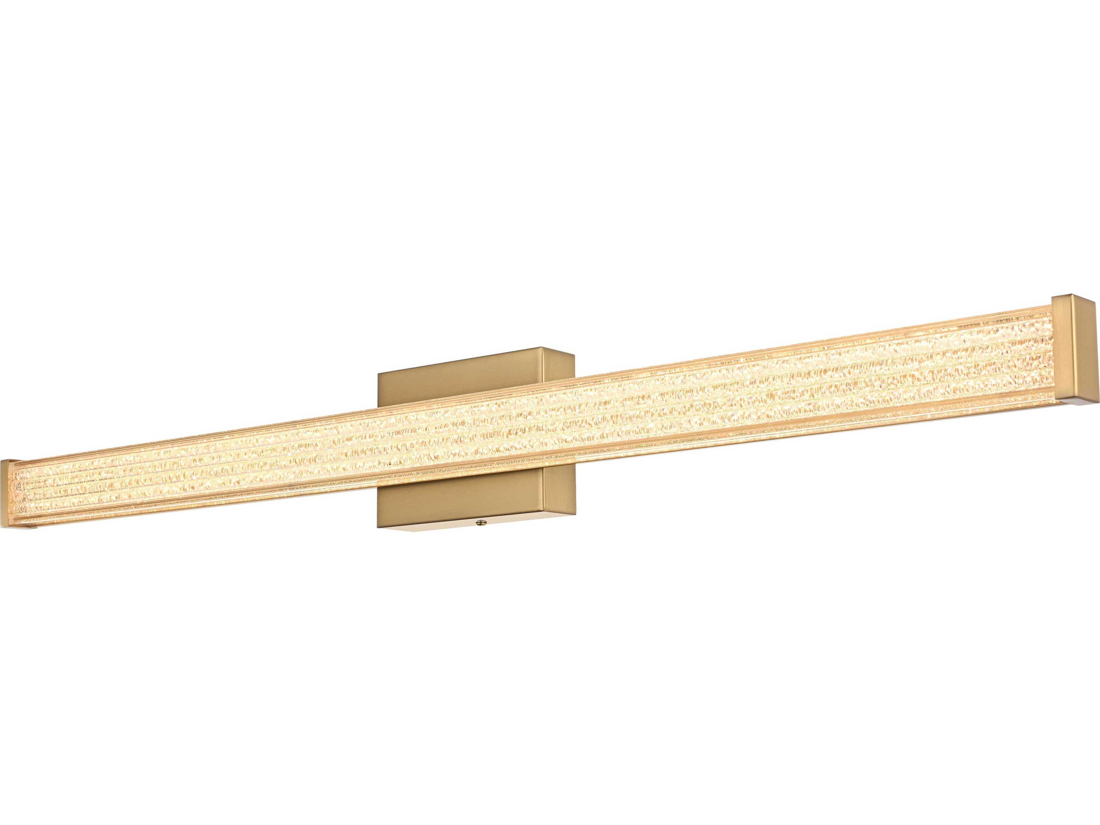 Elegant Lighting Jaxx 1-Light Satin Gold Vanity Light