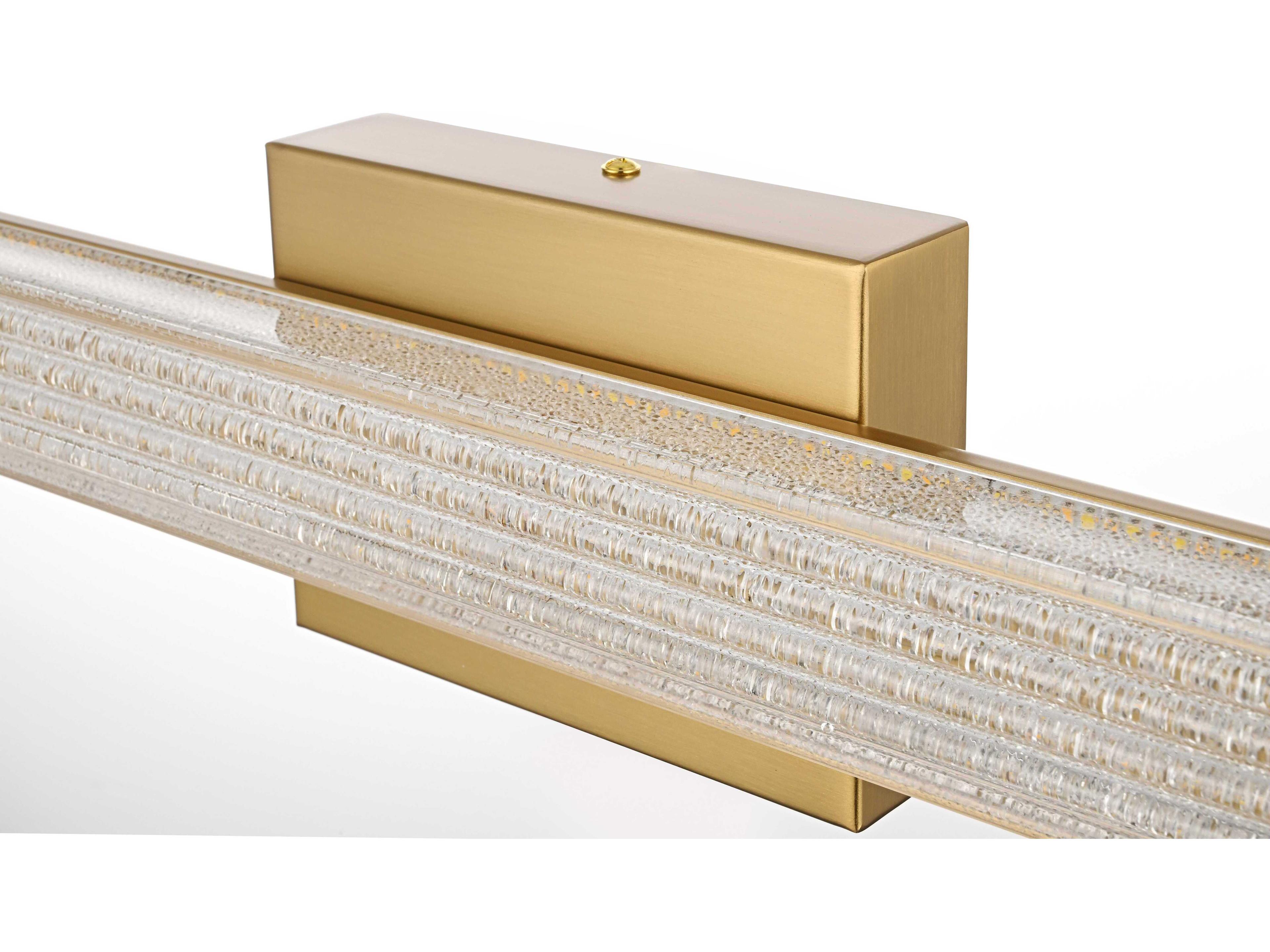 Elegant Lighting Jaxx 1-Light Satin Gold Vanity Light