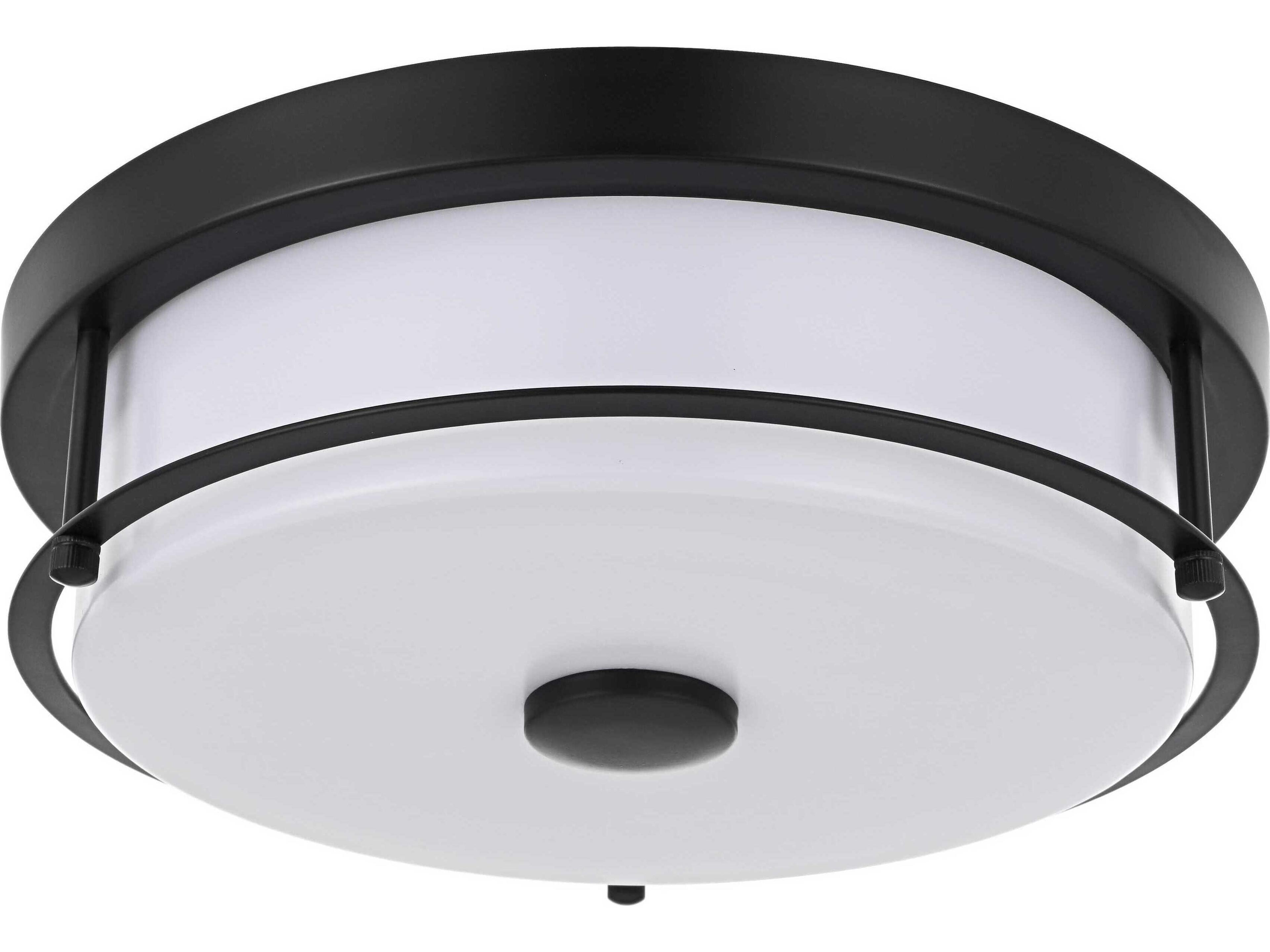 Elegant Lighting Kolson 1-Light Black Round Flush Mount