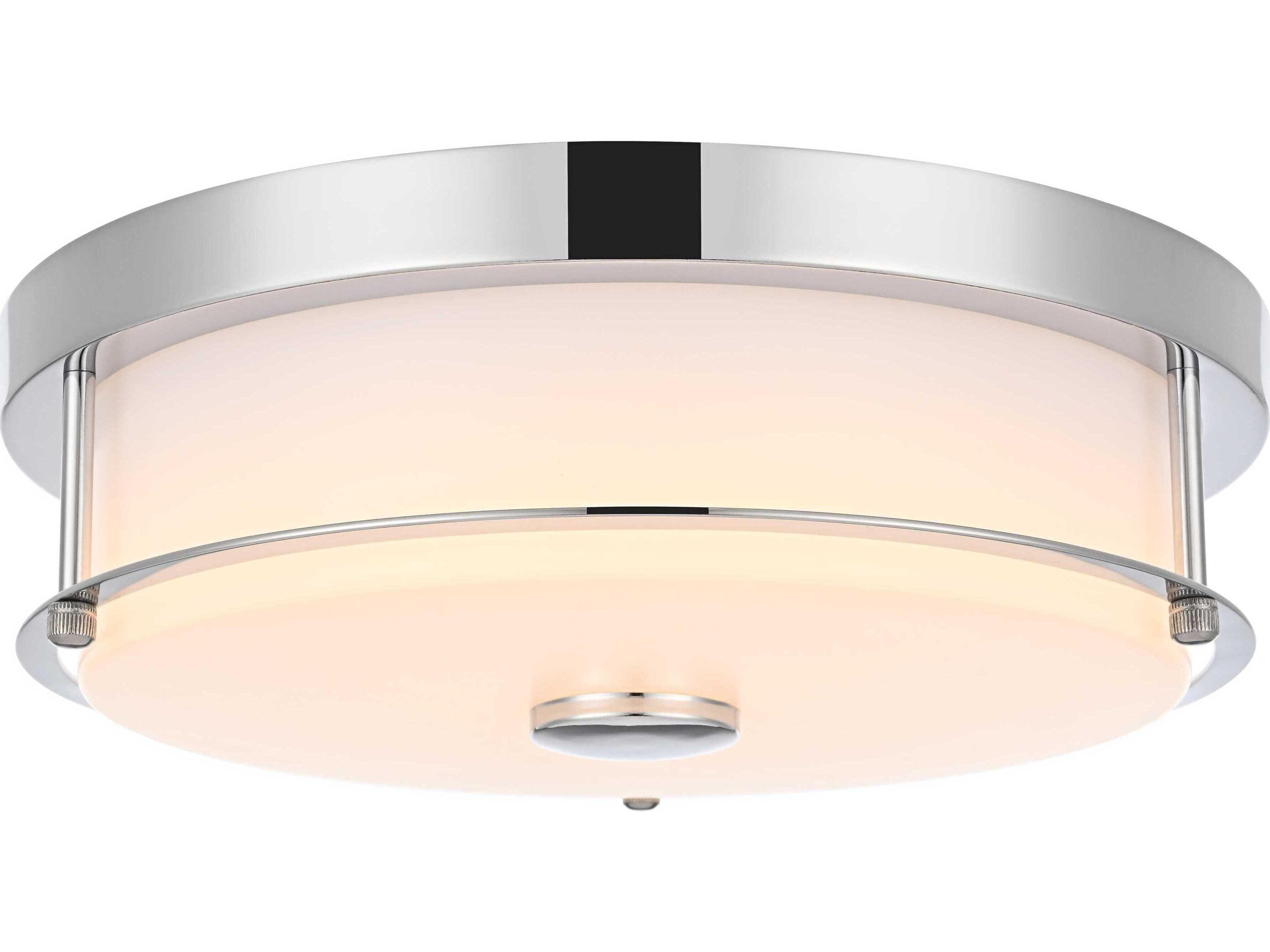 Kolson 1-Light Chrome Round Flush Mount