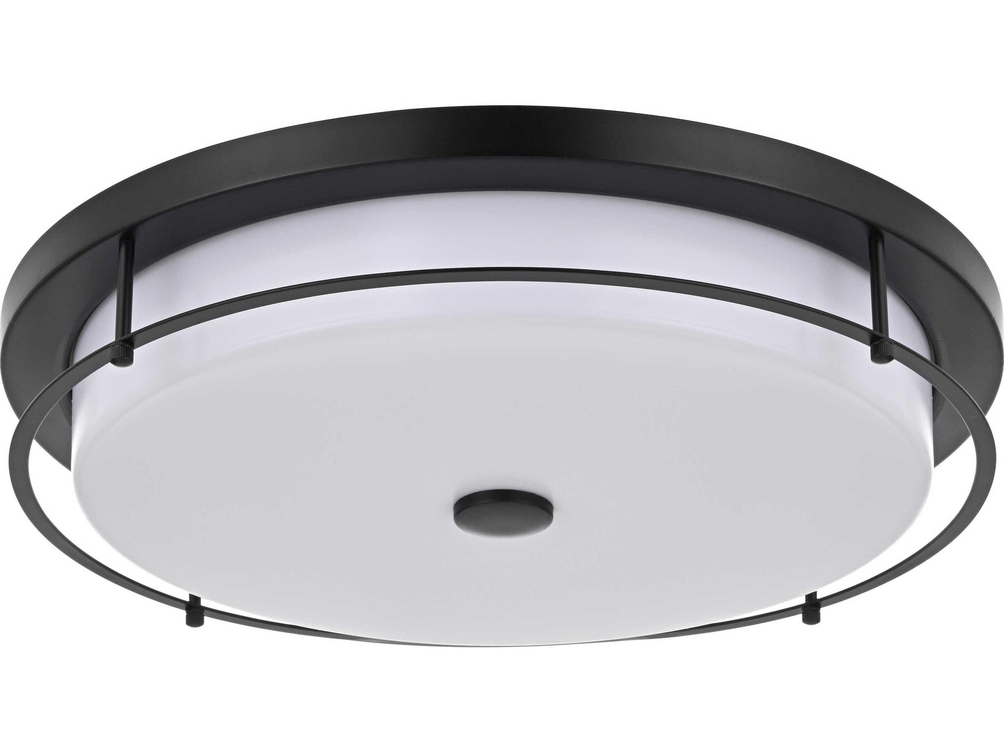 Elegant Lighting Kolson 1-Light Black Round Flush Mount