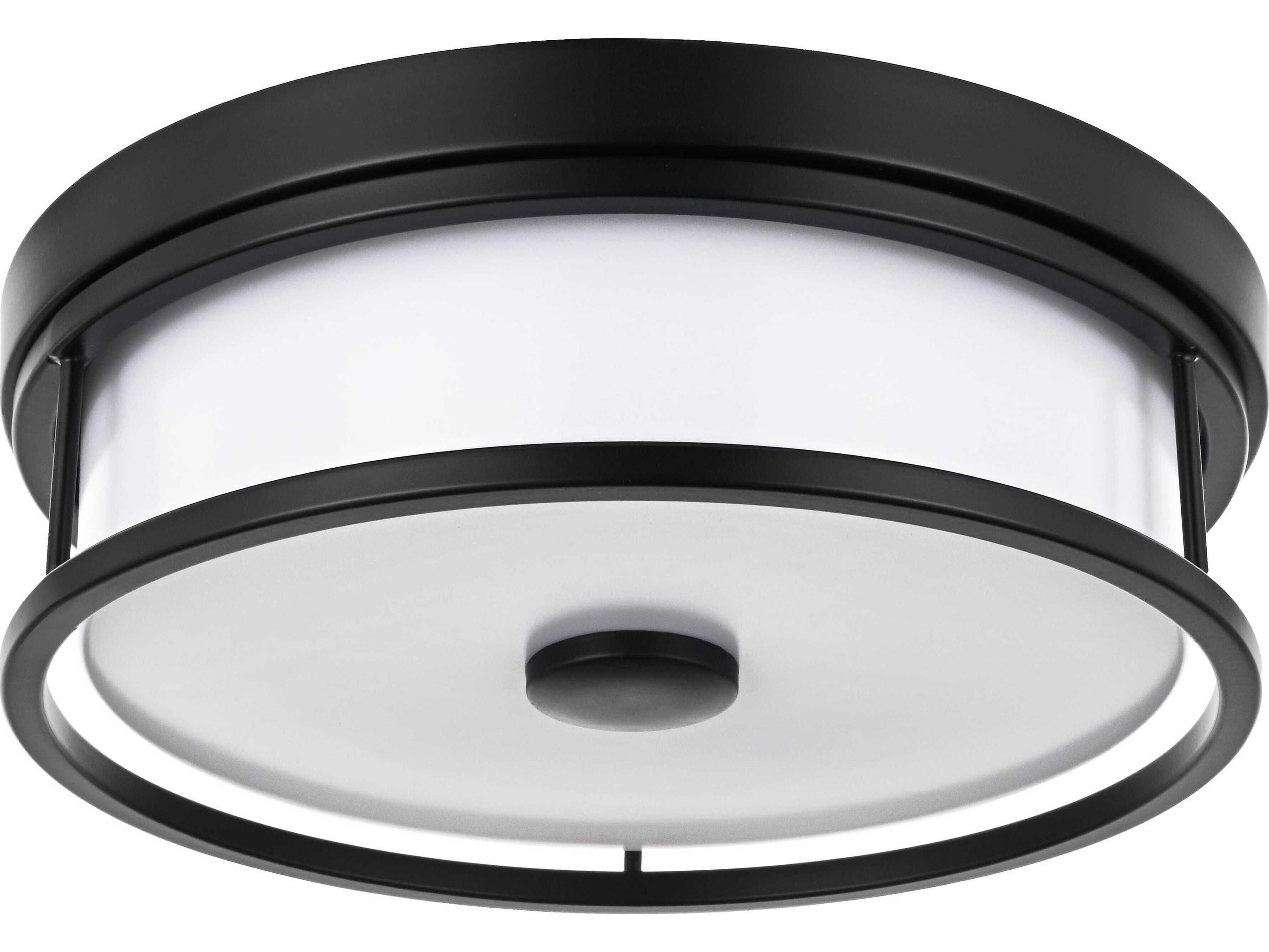 Elegant Lighting Kolson Black Round Flush Mount