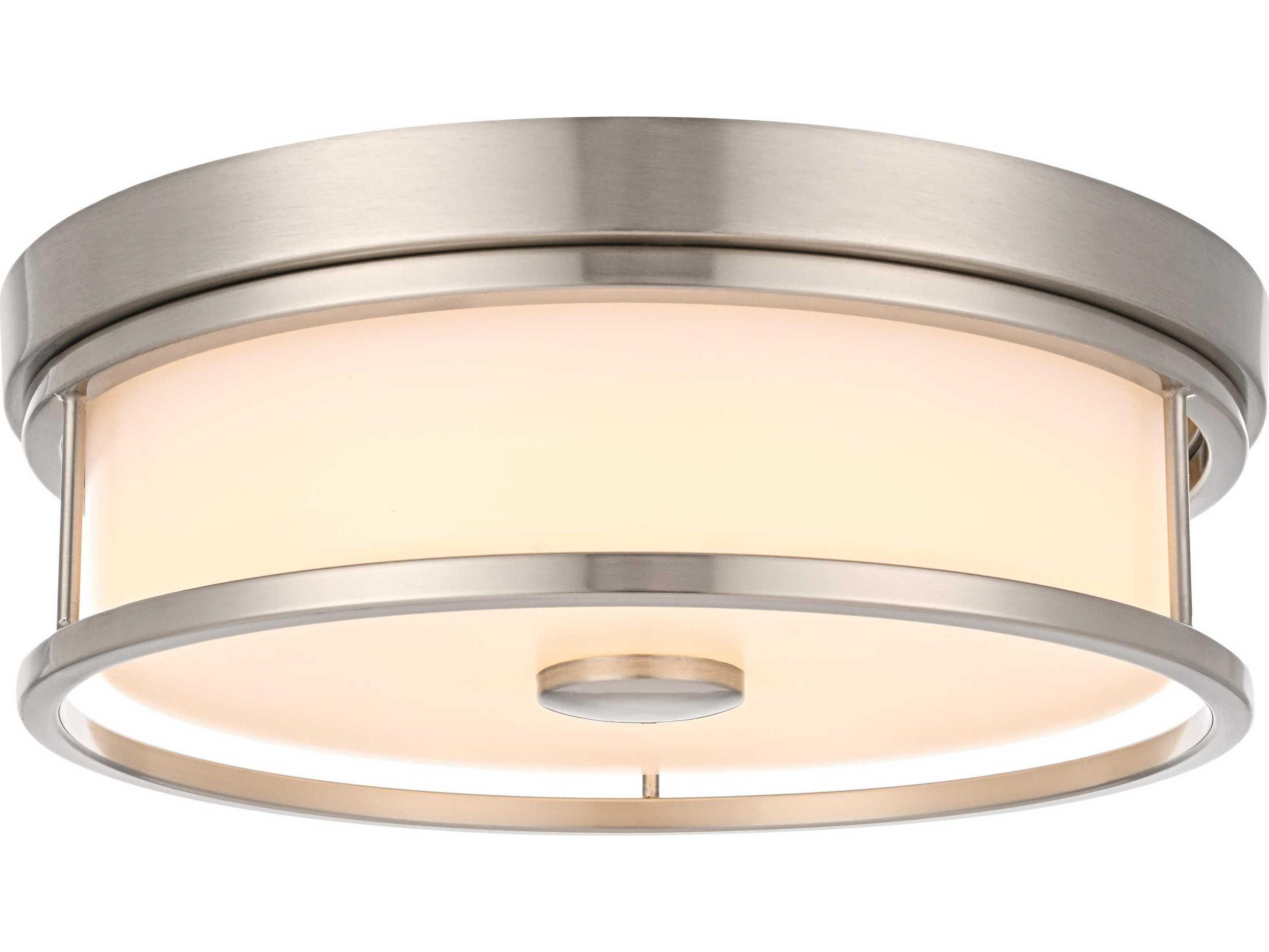 Kolson Polished Nickel Chrome Round Flush Mount