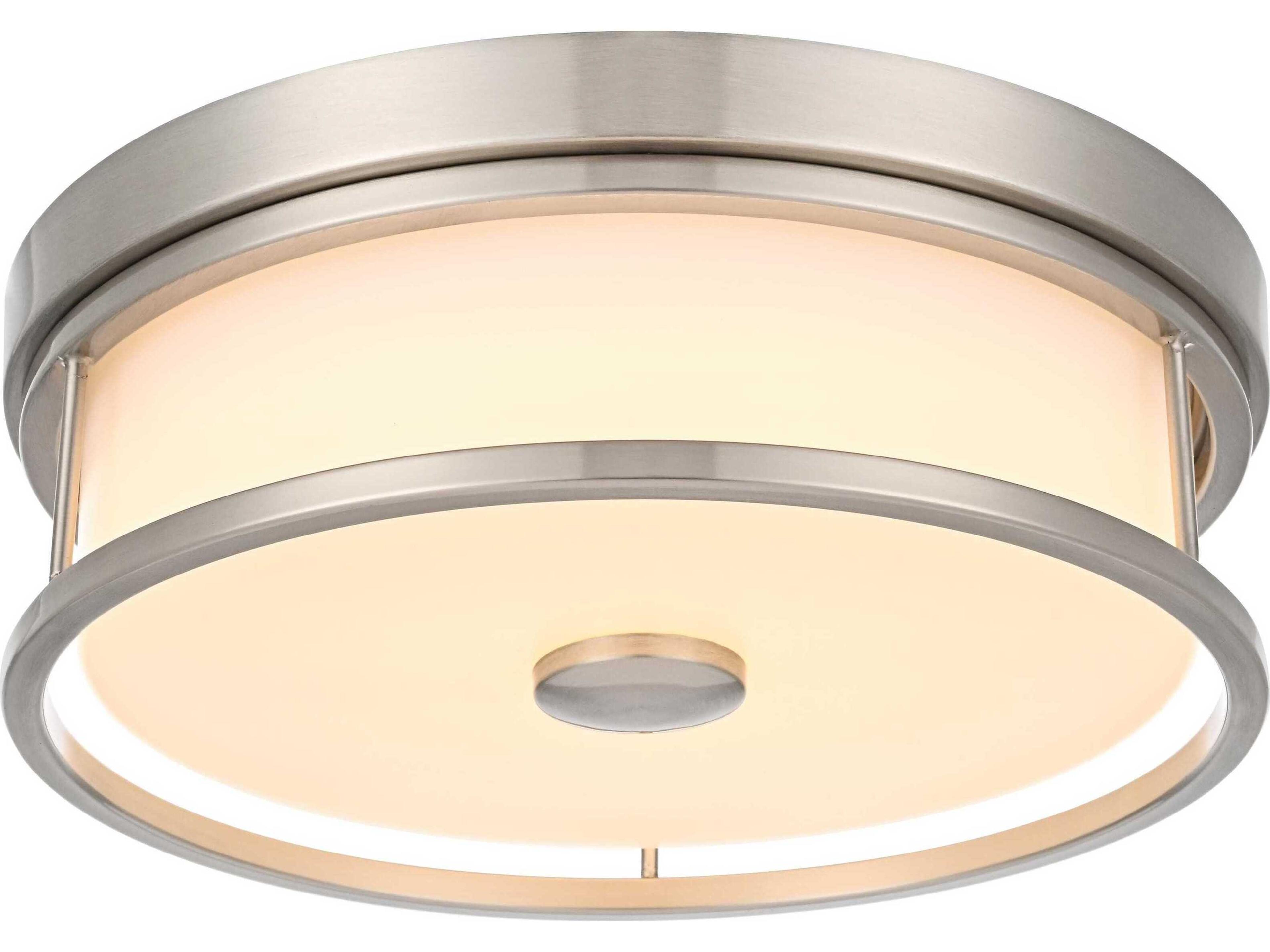 Elegant Lighting Kolson Polished Nickel Chrome Round Flush Mount