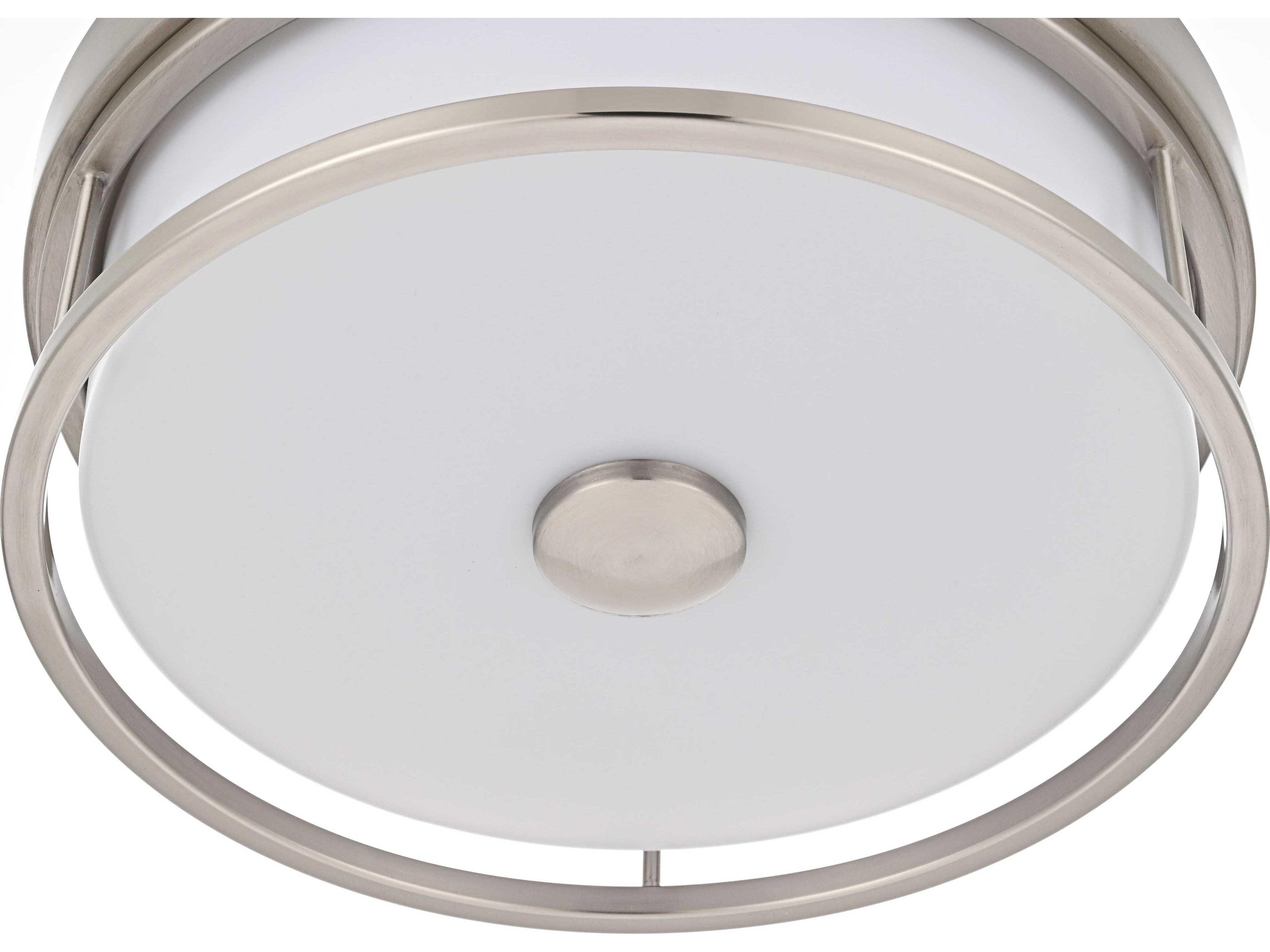 Elegant Lighting Kolson Polished Nickel Chrome Round Flush Mount