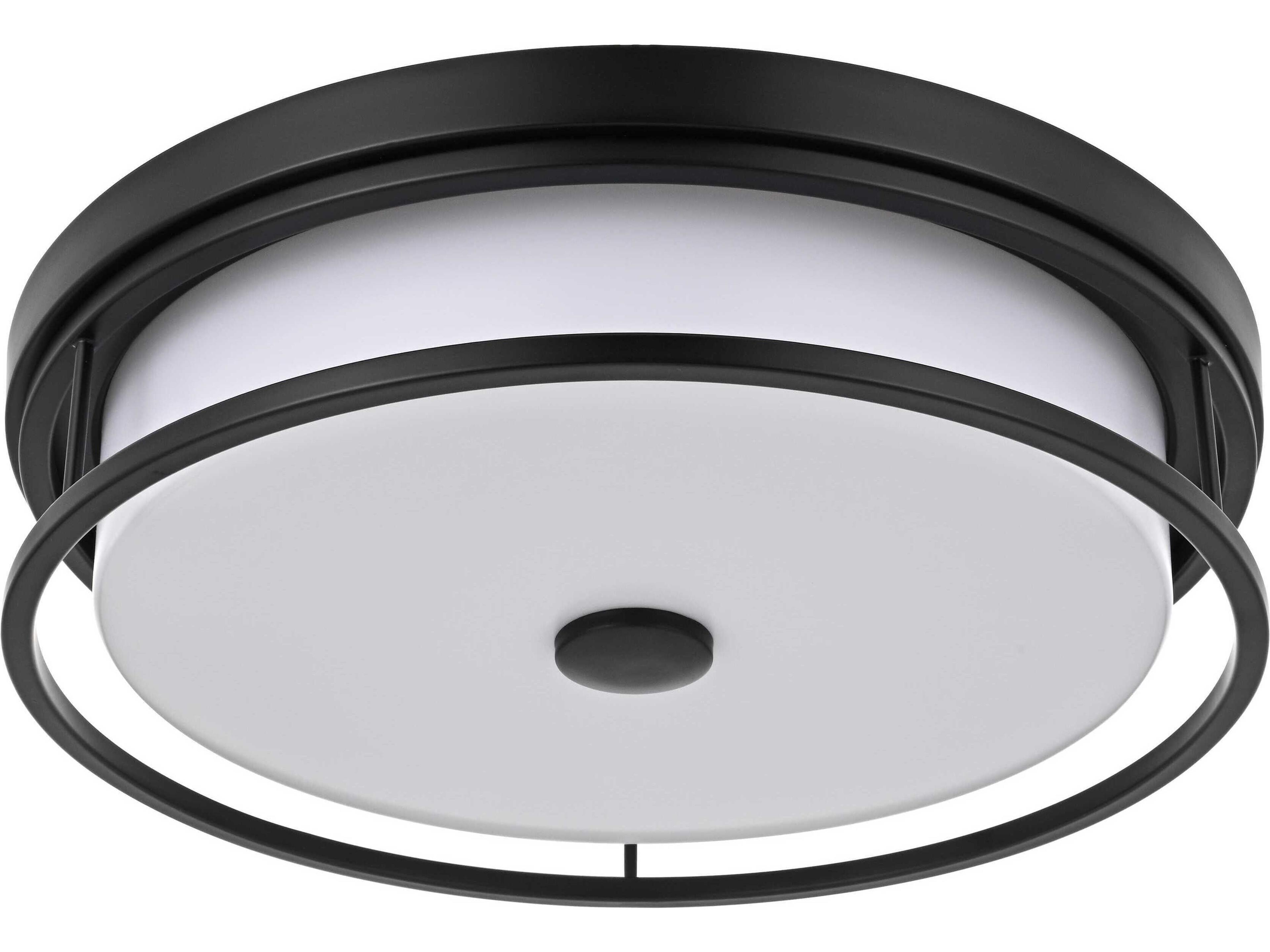 Elegant Lighting Kolson Black Round Flush Mount