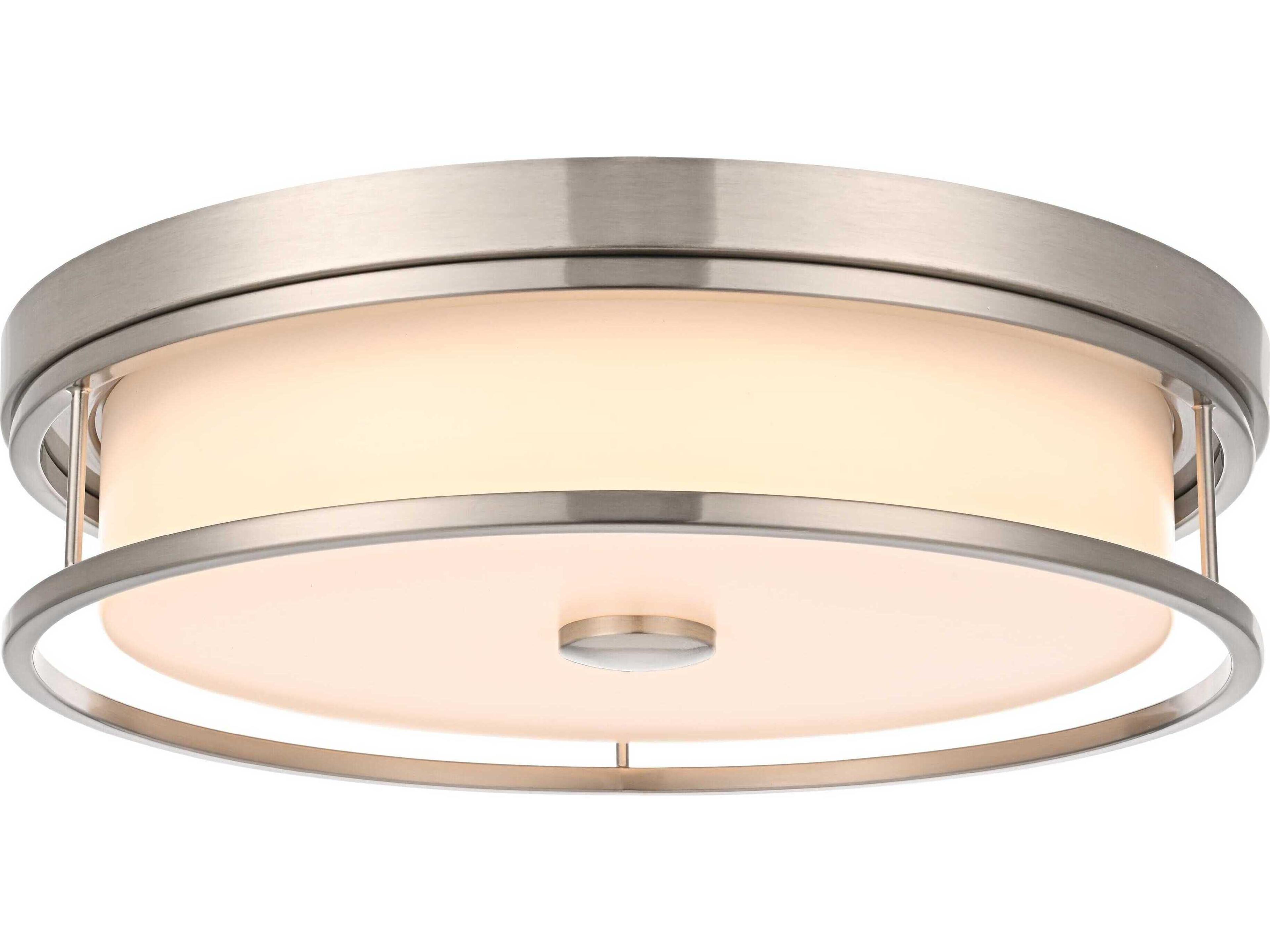 Kolson Polished Nickel Chrome Round Flush Mount