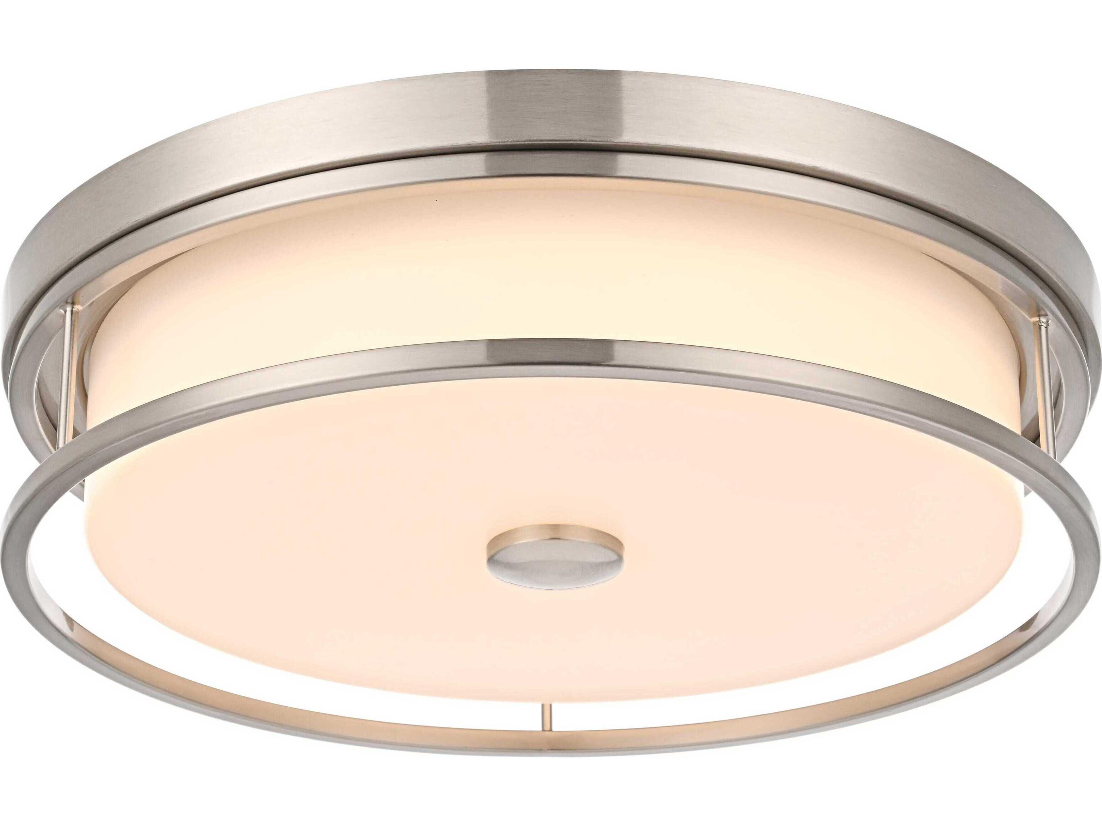 Elegant Lighting Kolson Polished Nickel Chrome Round Flush Mount