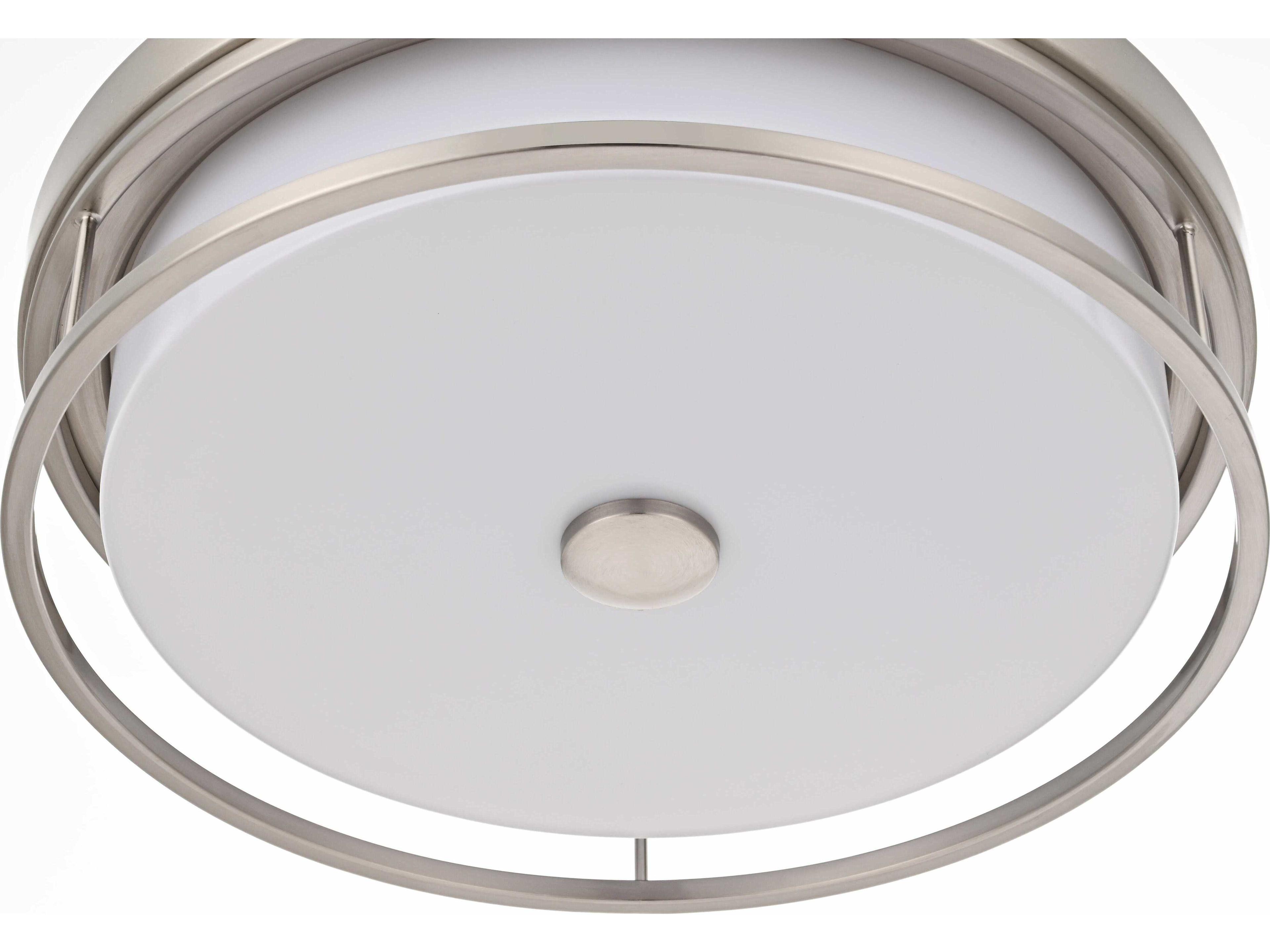 Elegant Lighting Kolson Polished Nickel Chrome Round Flush Mount