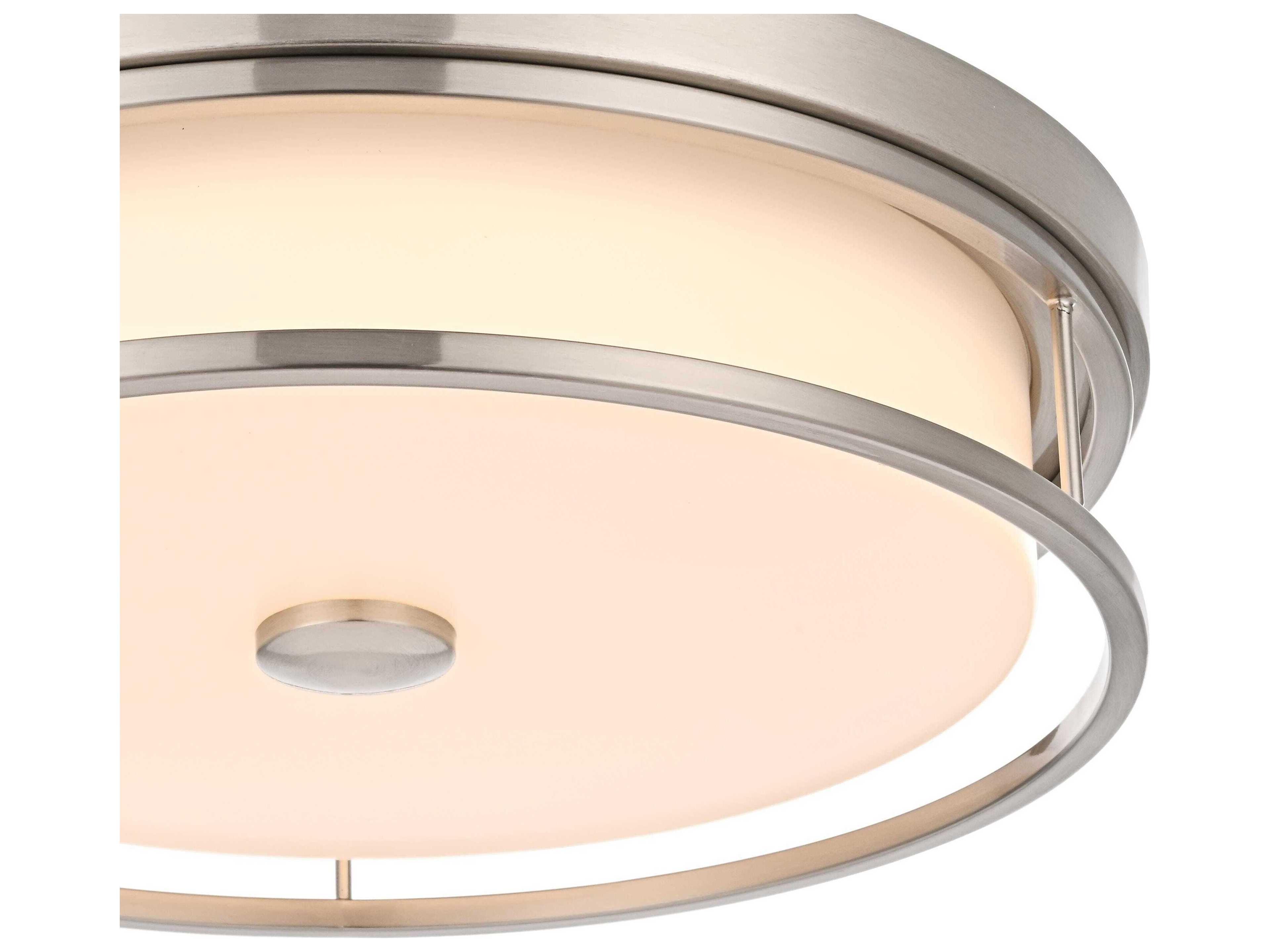 Elegant Lighting Kolson Polished Nickel Chrome Round Flush Mount