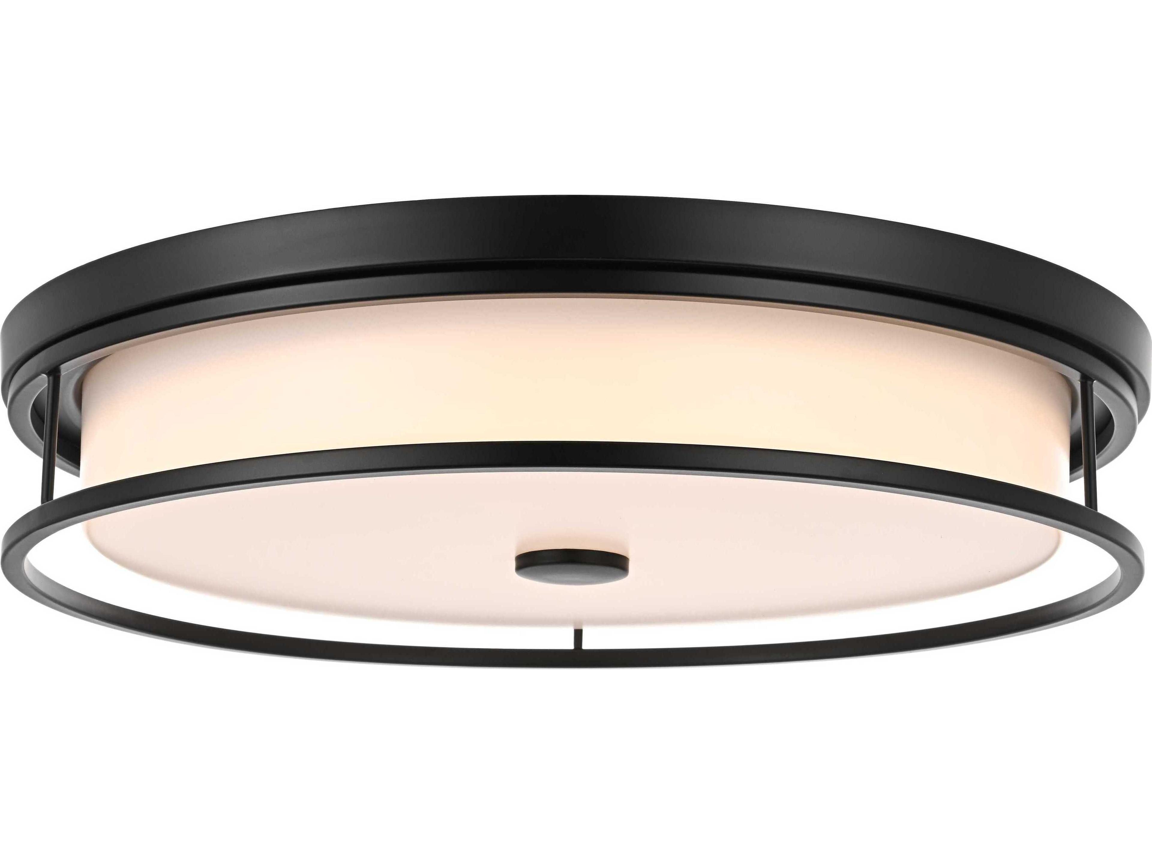 Kolson Black Round Flush Mount
