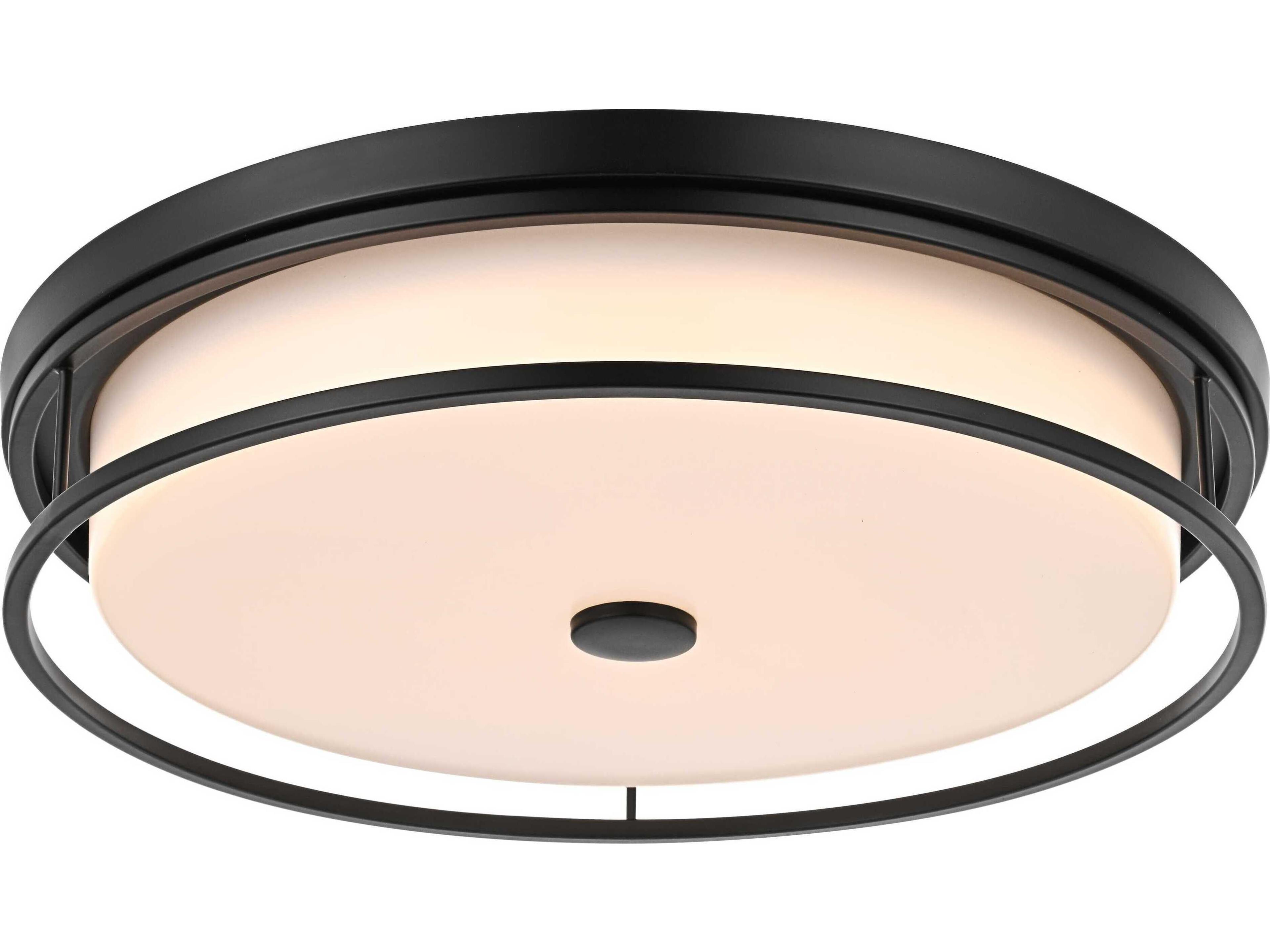 Elegant Lighting Kolson Black Round Flush Mount