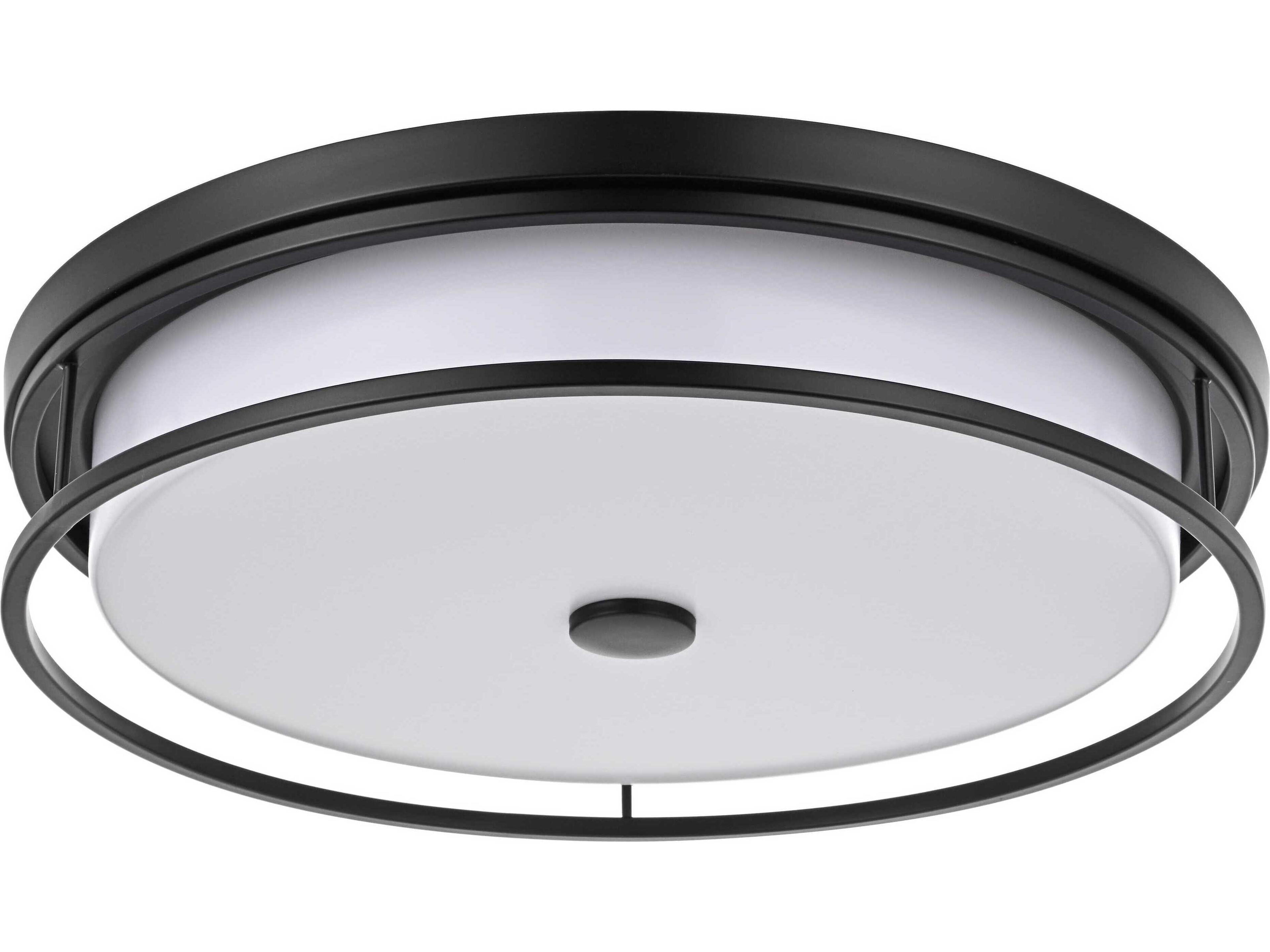Elegant Lighting Kolson Black Round Flush Mount