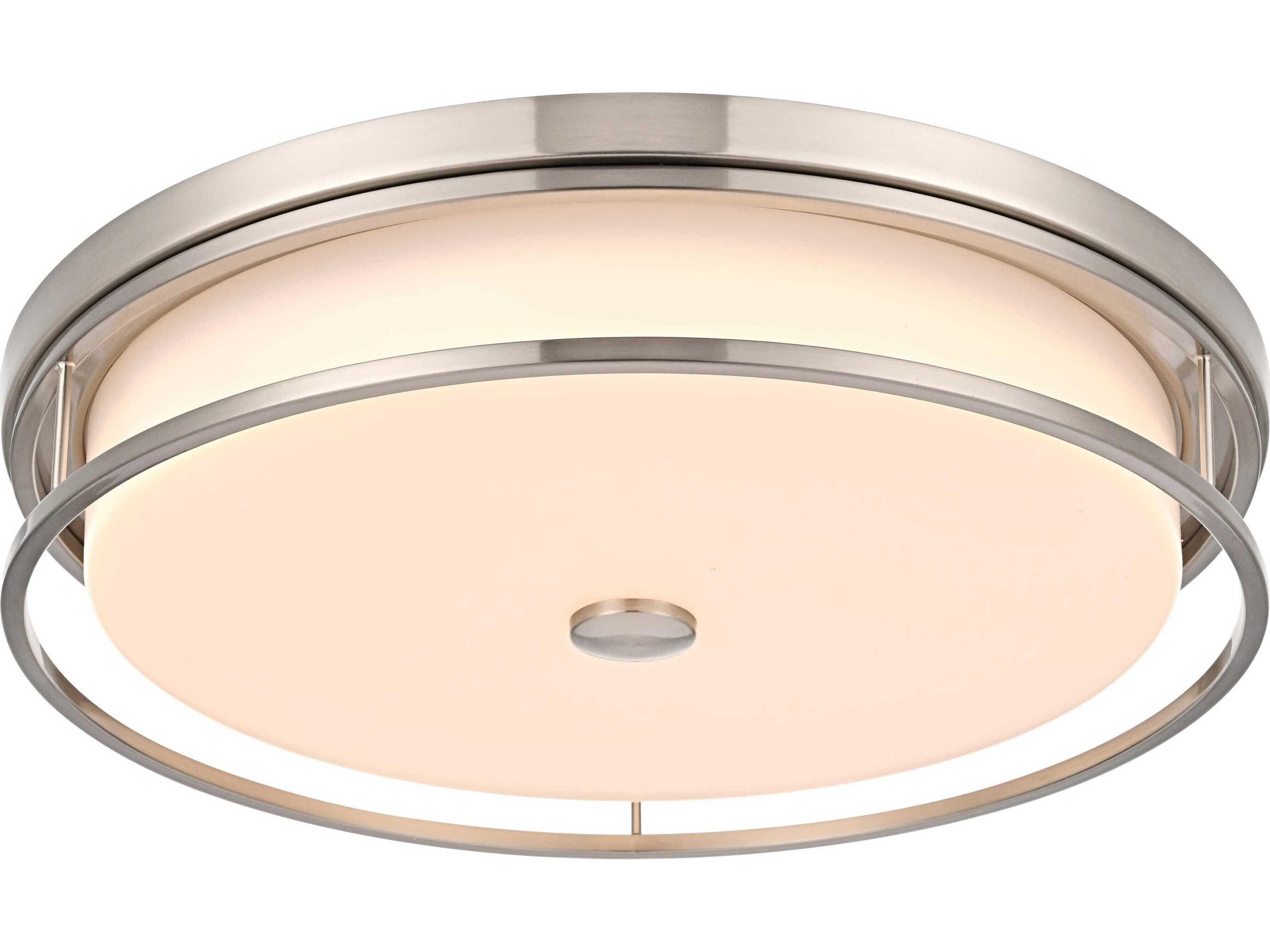 Elegant Lighting Kolson Polished Nickel Chrome Round Flush Mount