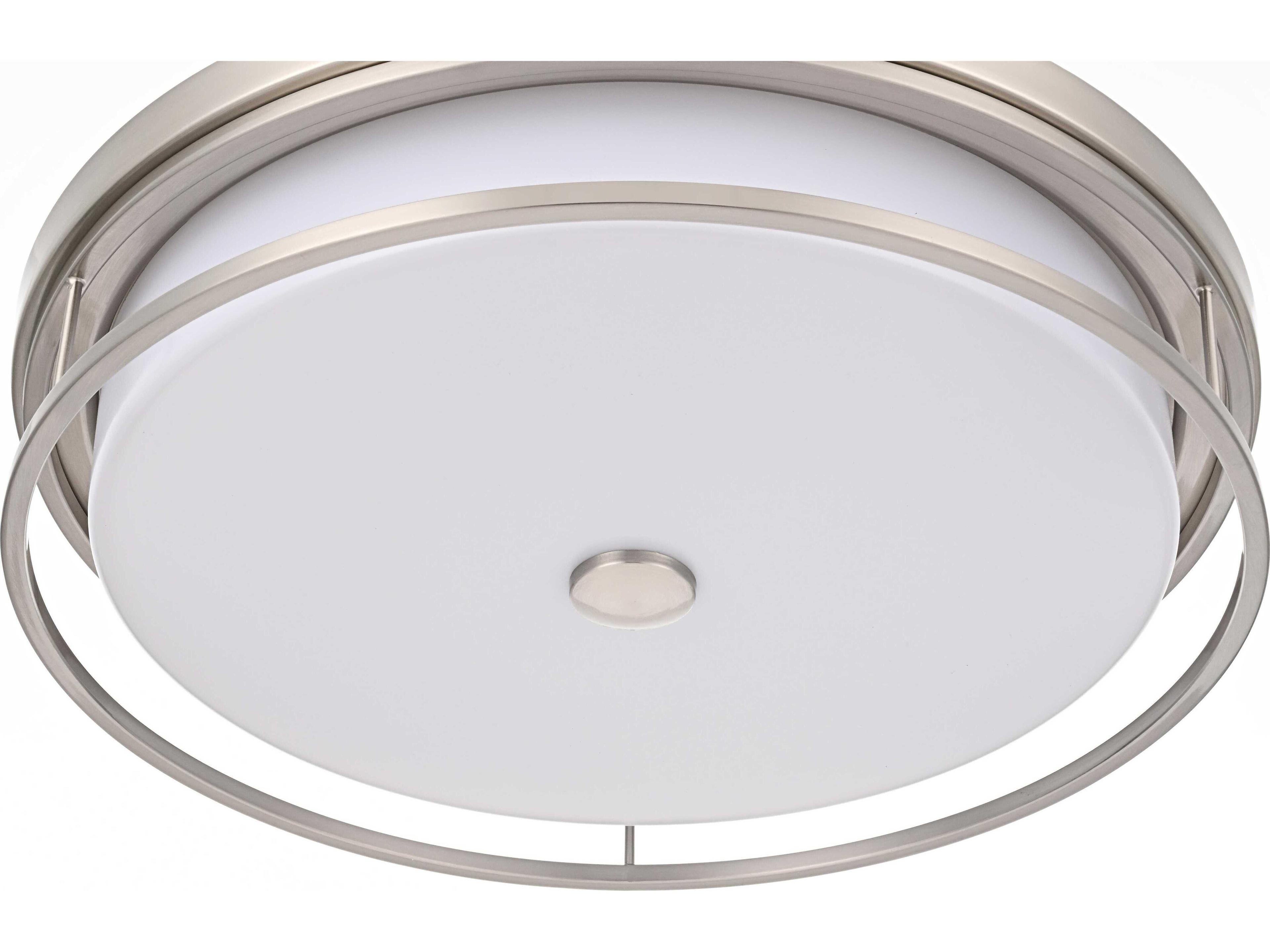 Elegant Lighting Kolson Polished Nickel Chrome Round Flush Mount