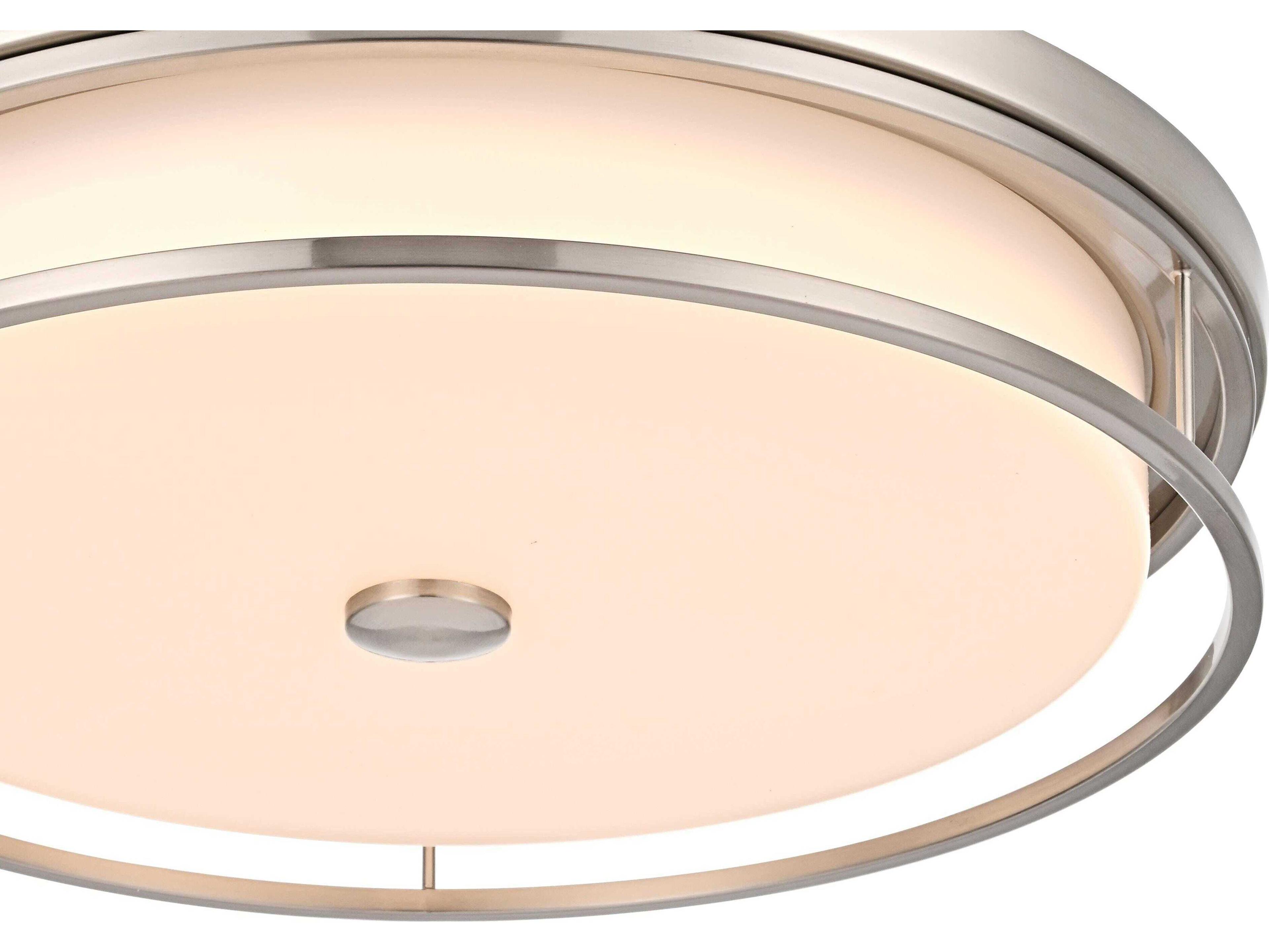 Elegant Lighting Kolson Polished Nickel Chrome Round Flush Mount