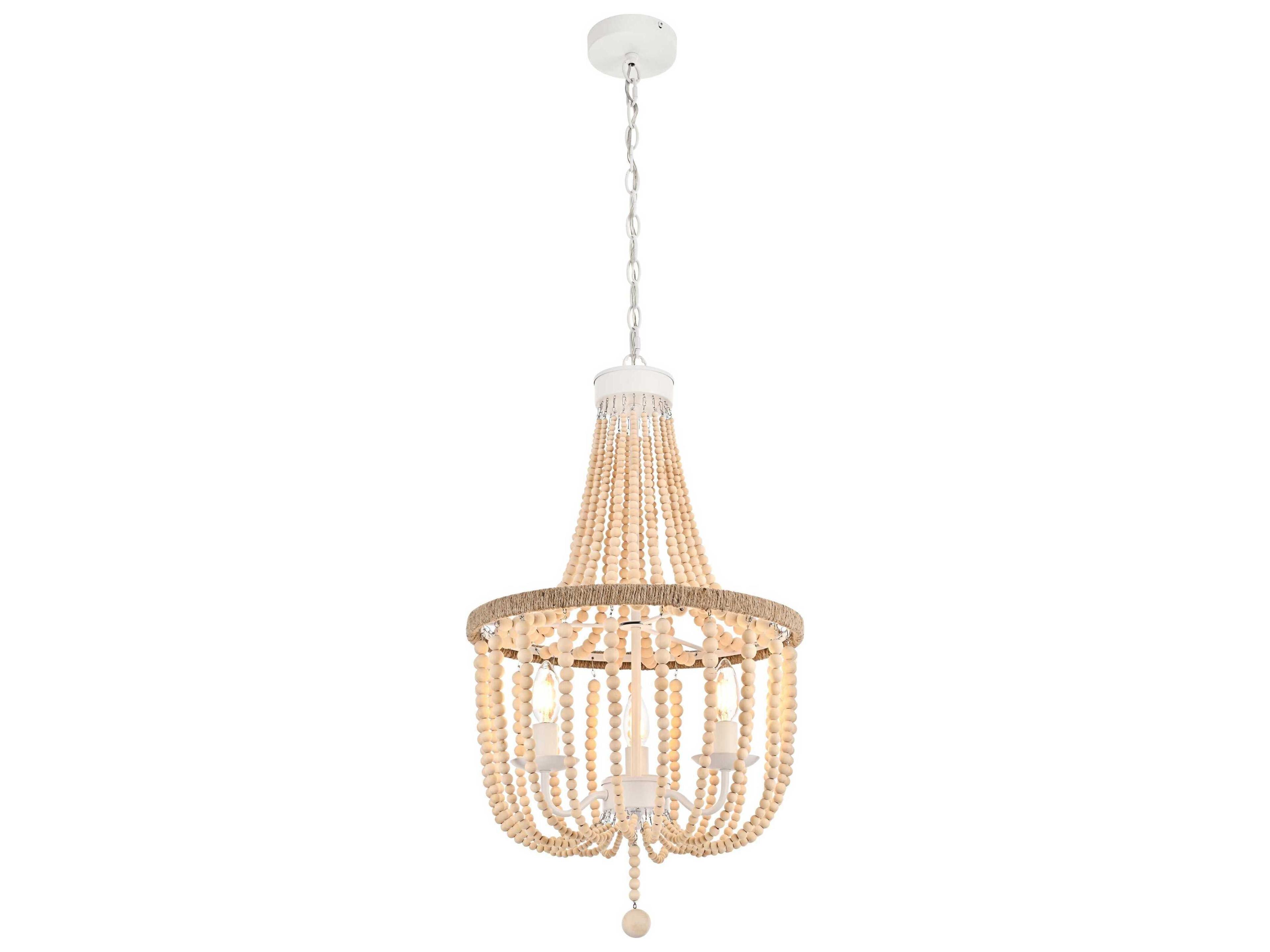 Jolie 3-Light Beige Off White Empire Pendant