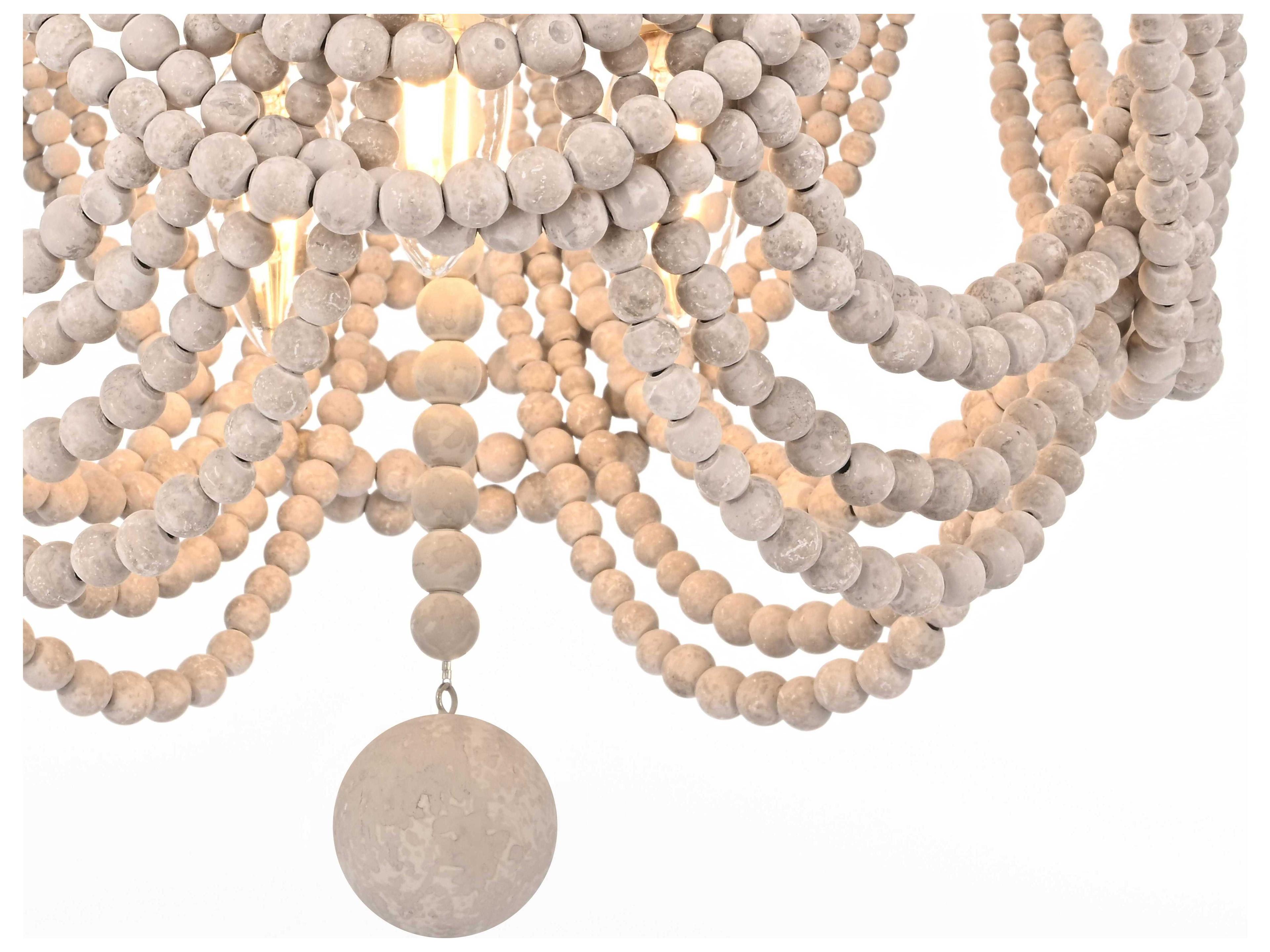 Elegant Lighting Jolie 4-Light Distressed Antique White Flush Mount