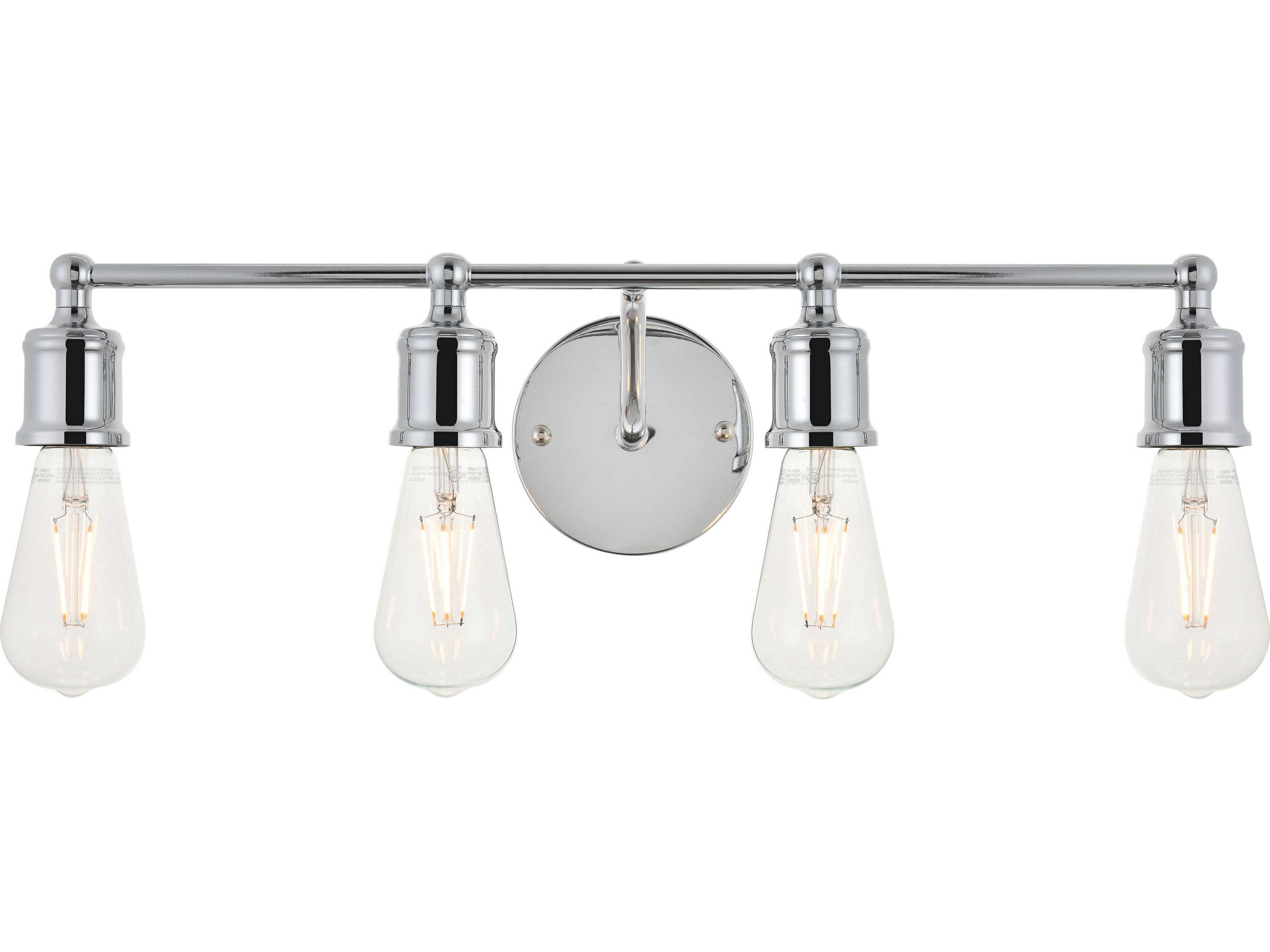 Elegant Lighting Serif 4-Light Black Vanity Light