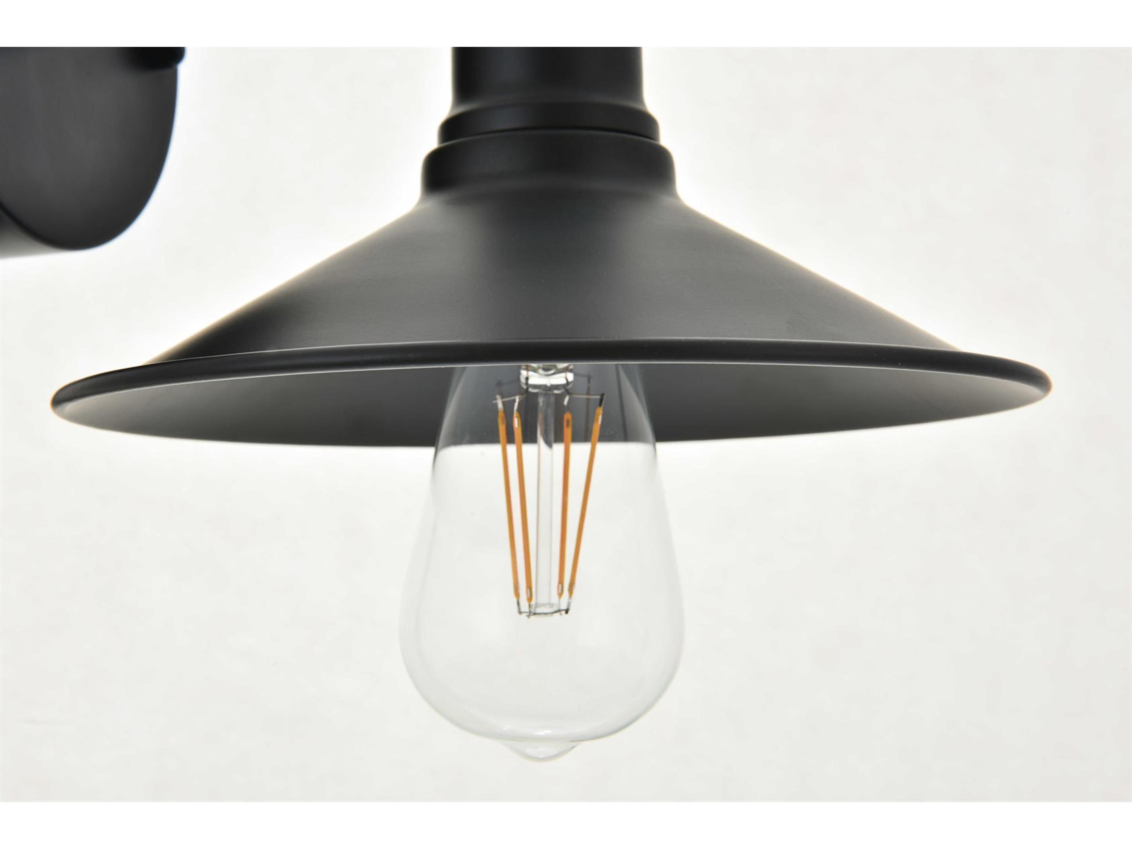 Elegant Lighting Etude 2-Light Black Vanity Light