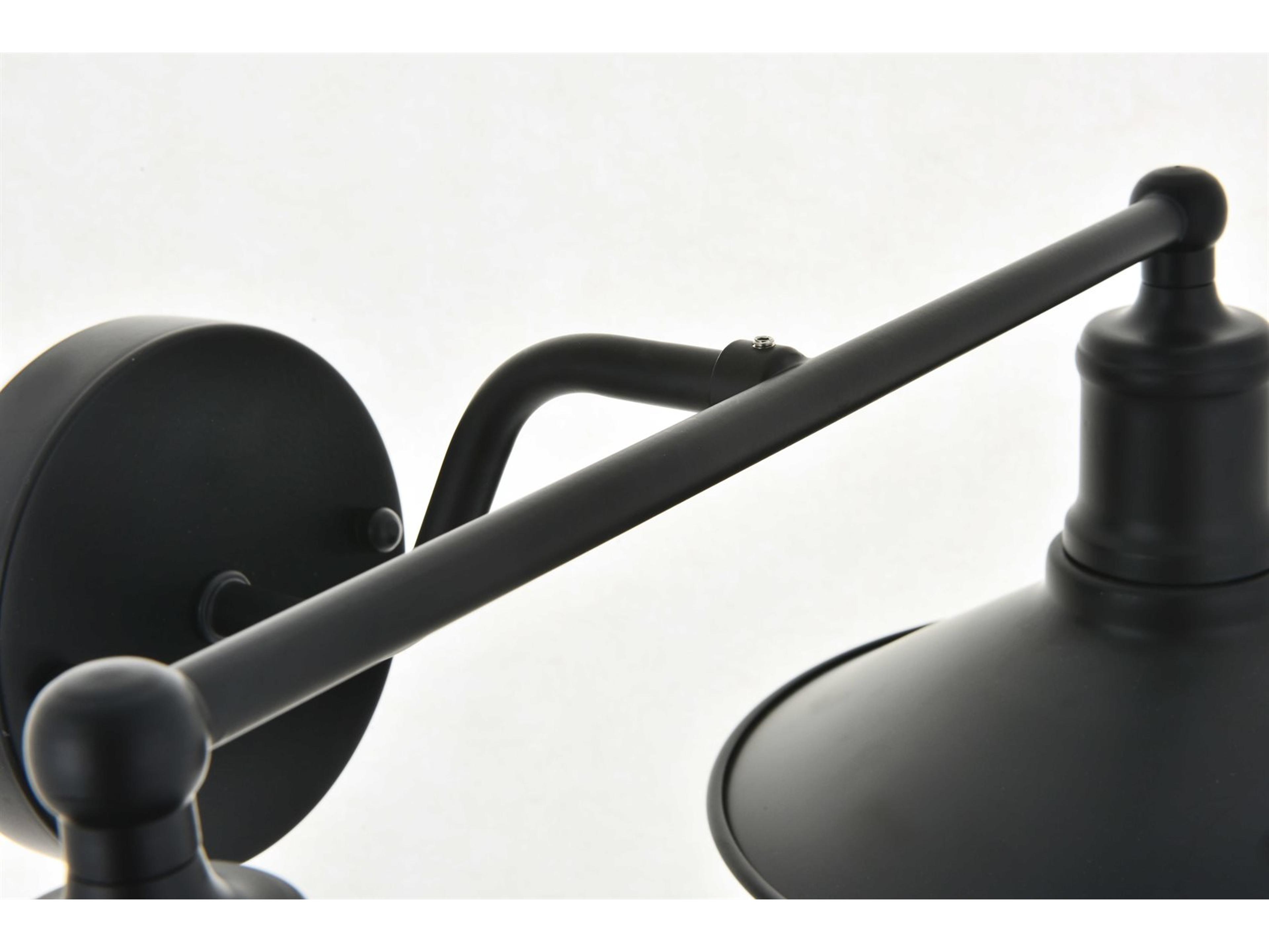 Elegant Lighting Etude 2-Light Black Vanity Light