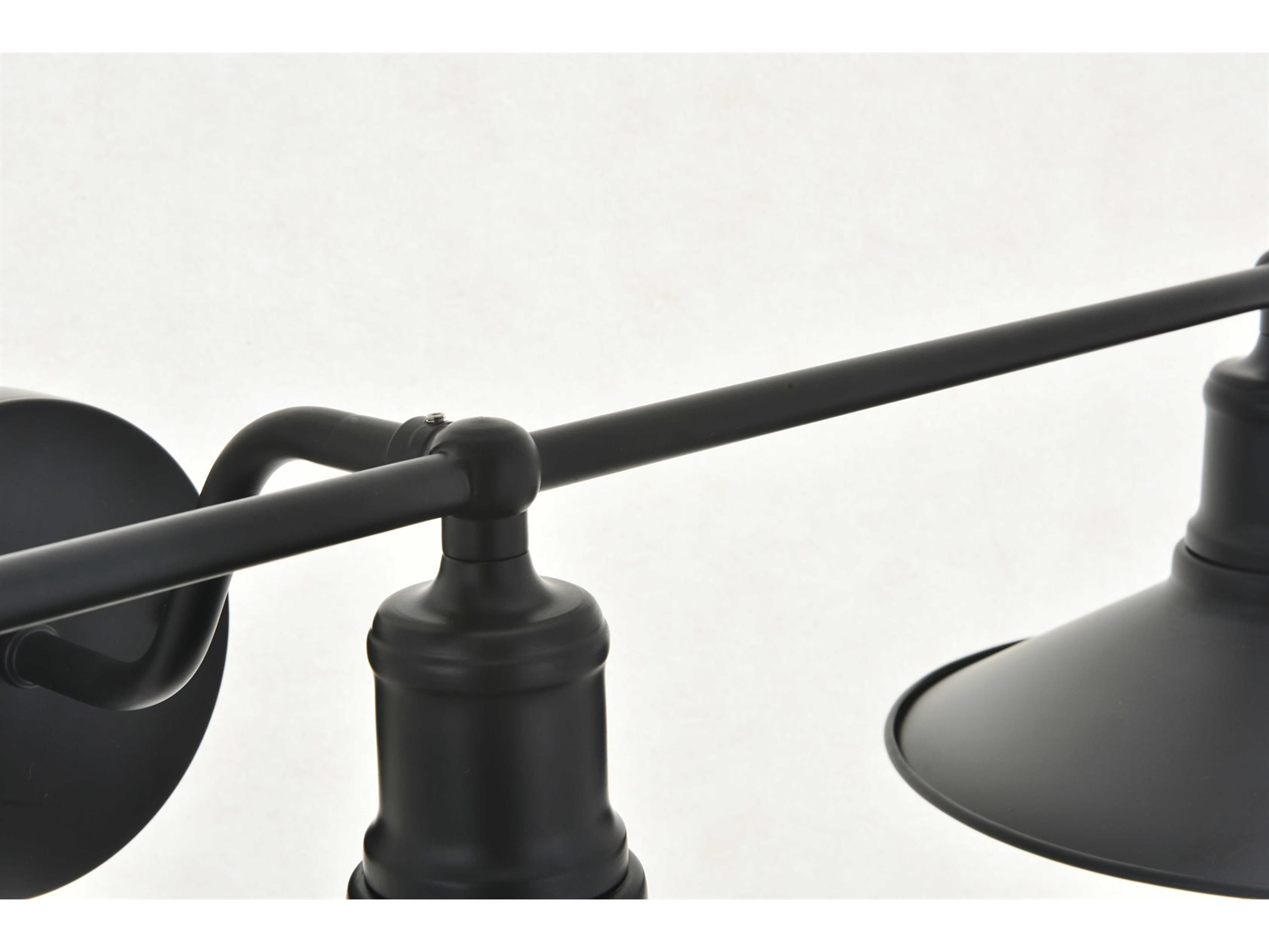 Elegant Lighting Etude 3-Light Black Vanity Light