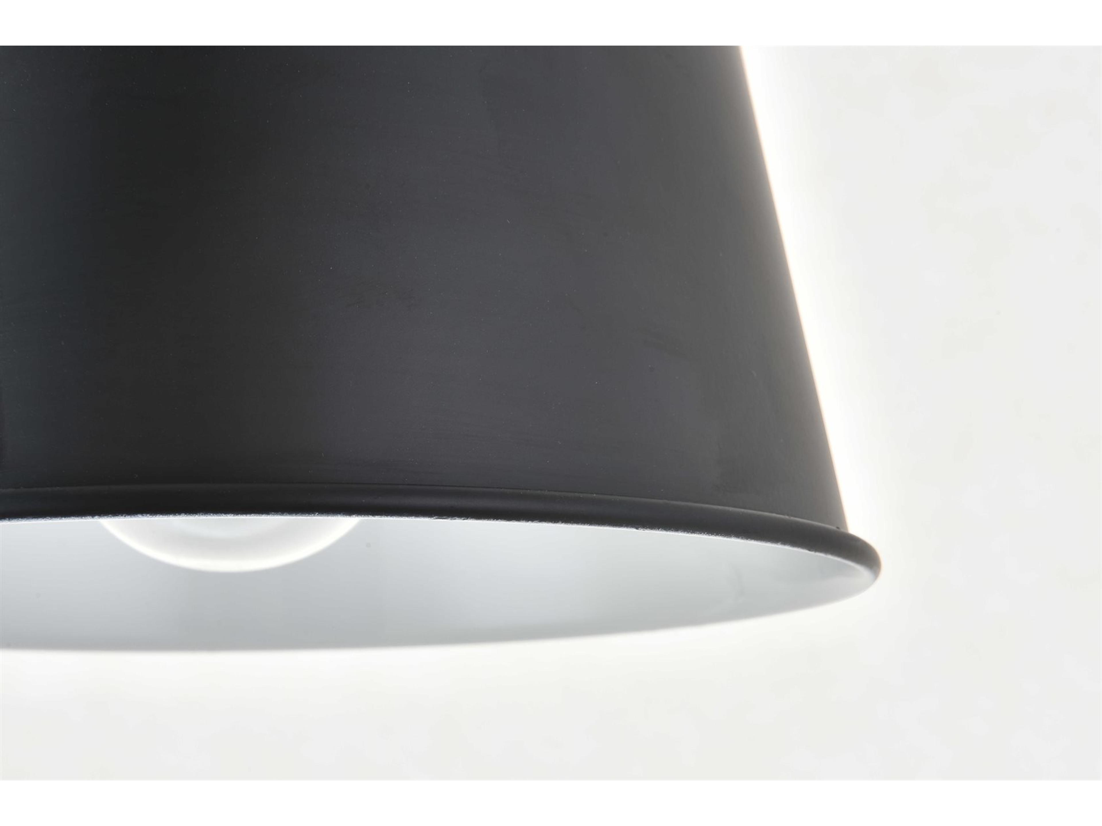 Elegant Lighting Nota 1-Light Black Wall Sconce