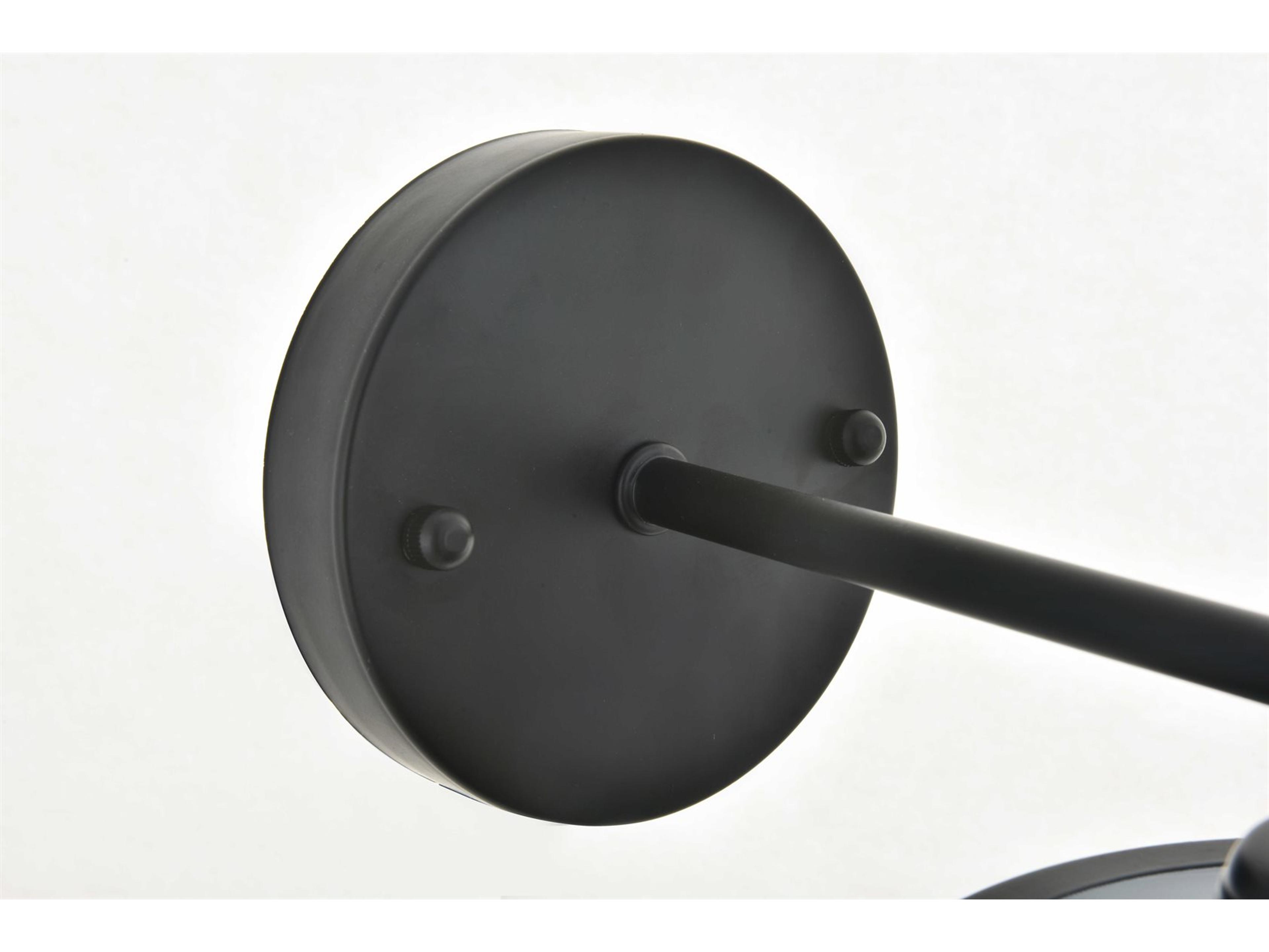 Elegant Lighting Nota 1-Light Black Wall Sconce