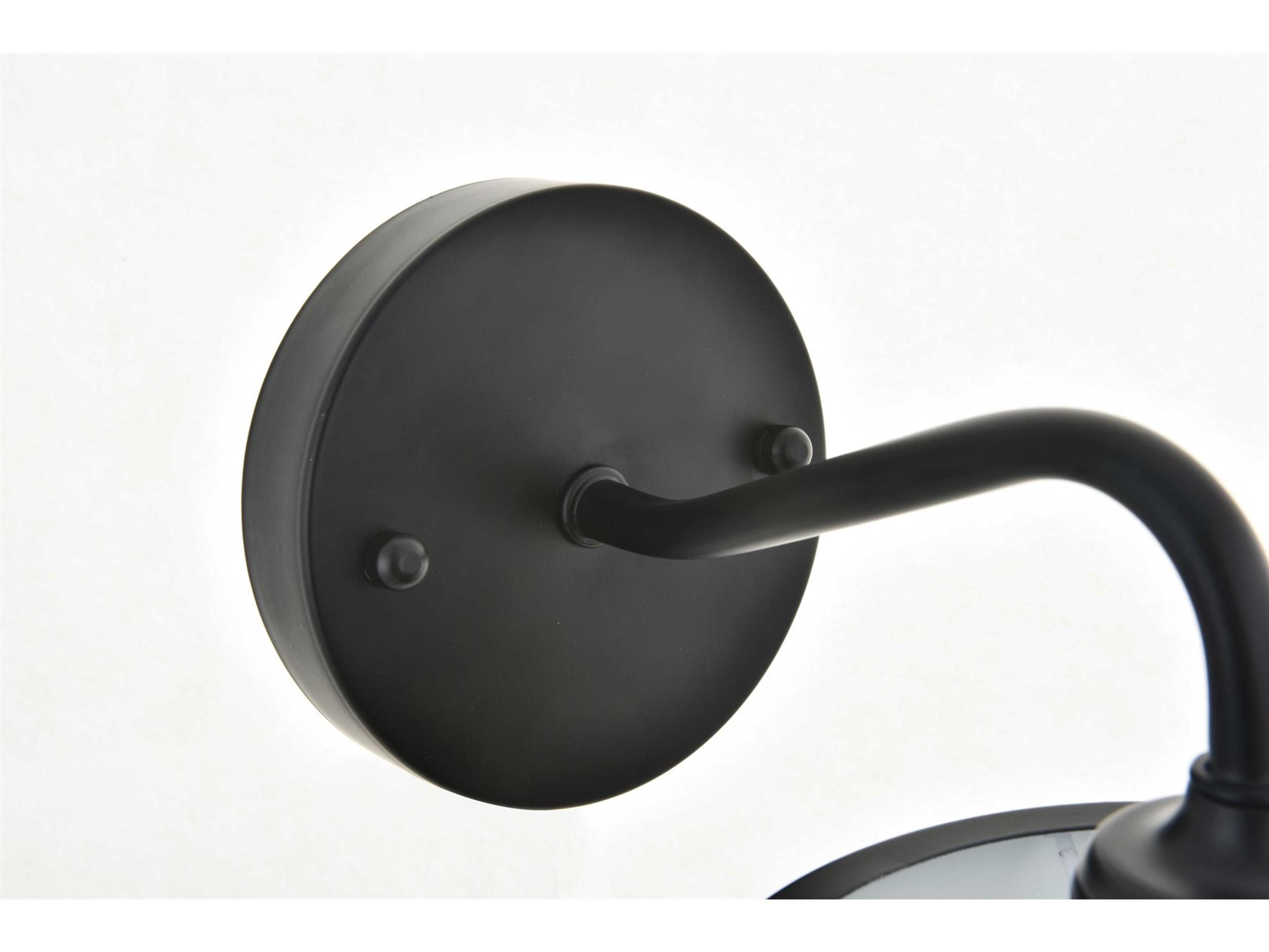 Elegant Lighting Nota 1-Light Black Wall Sconce