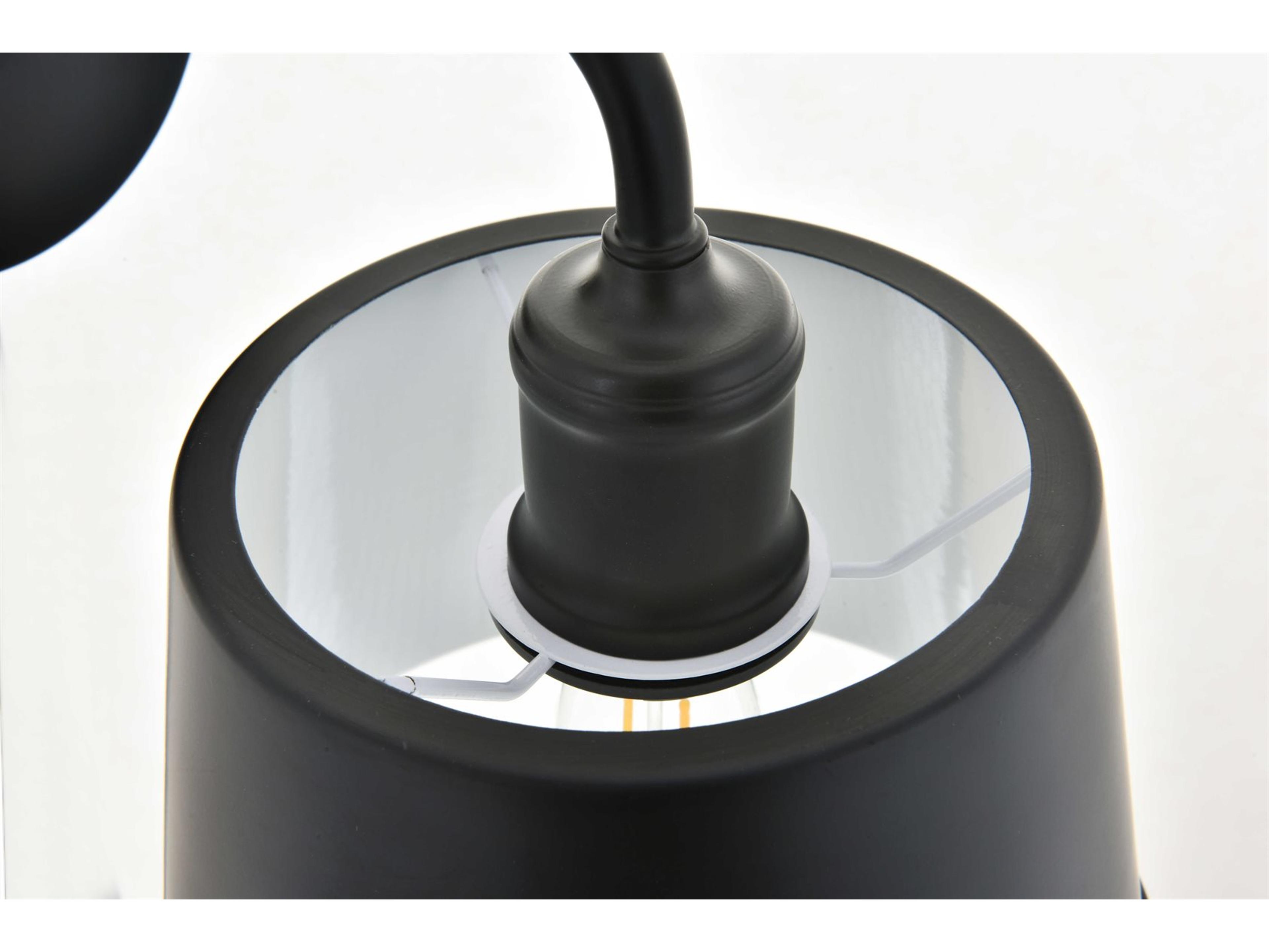 Elegant Lighting Nota 1-Light Black Wall Sconce