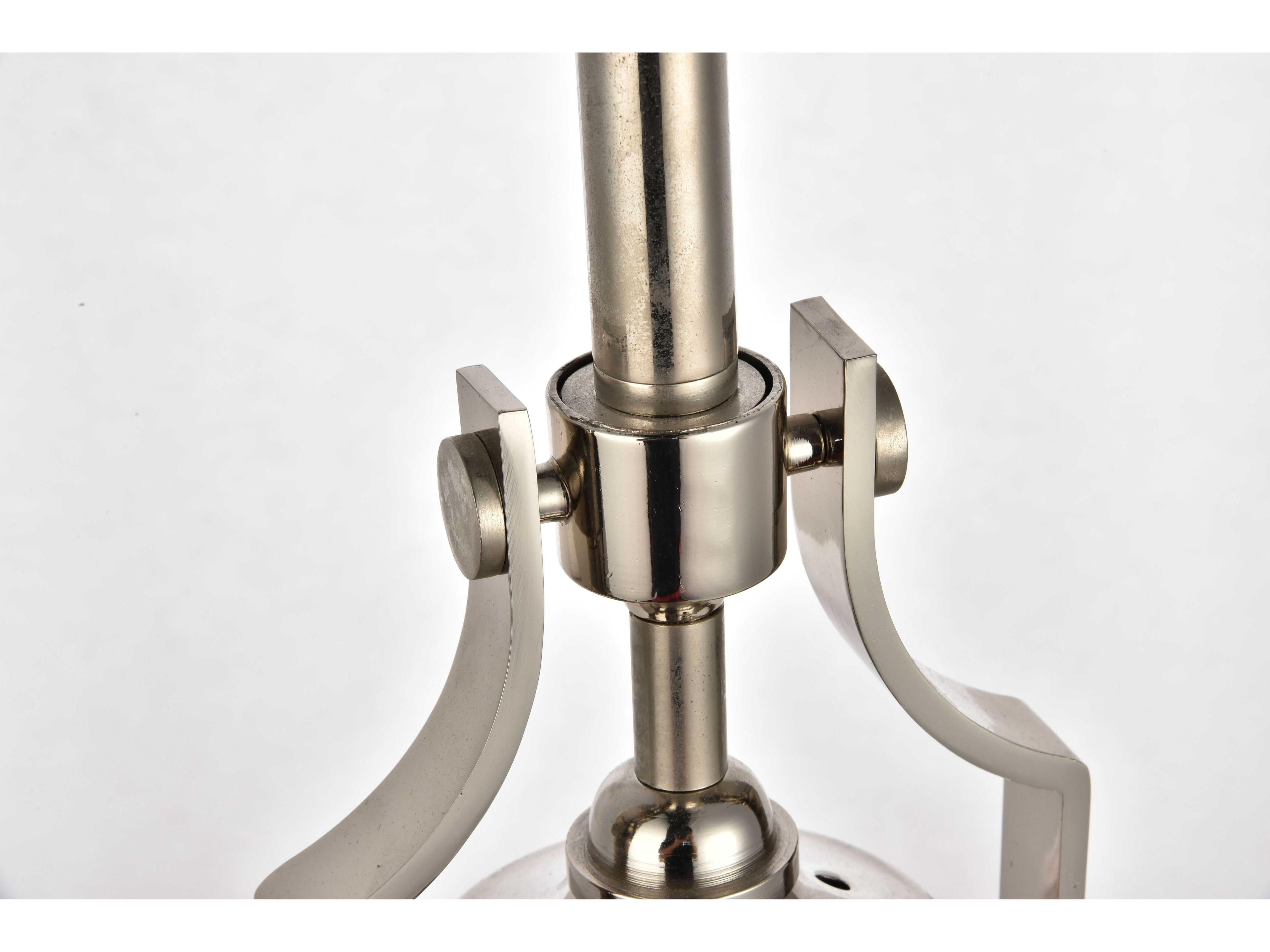 Elegant Lighting Eamon 1-Light Polished Nickel Dome Pendant