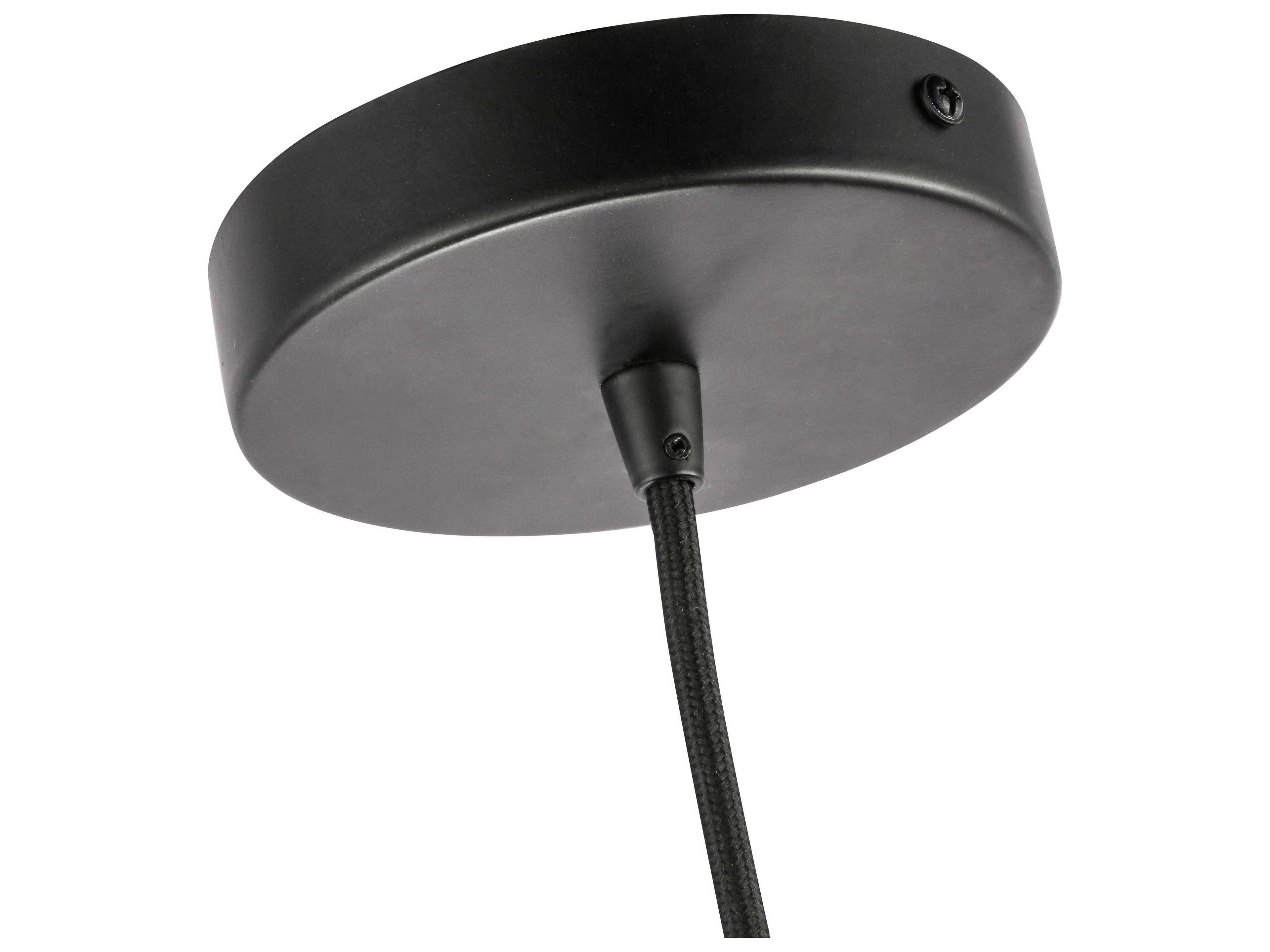 Elegant Lighting Frey 1-Light Black Glass Dome Mini Pendant