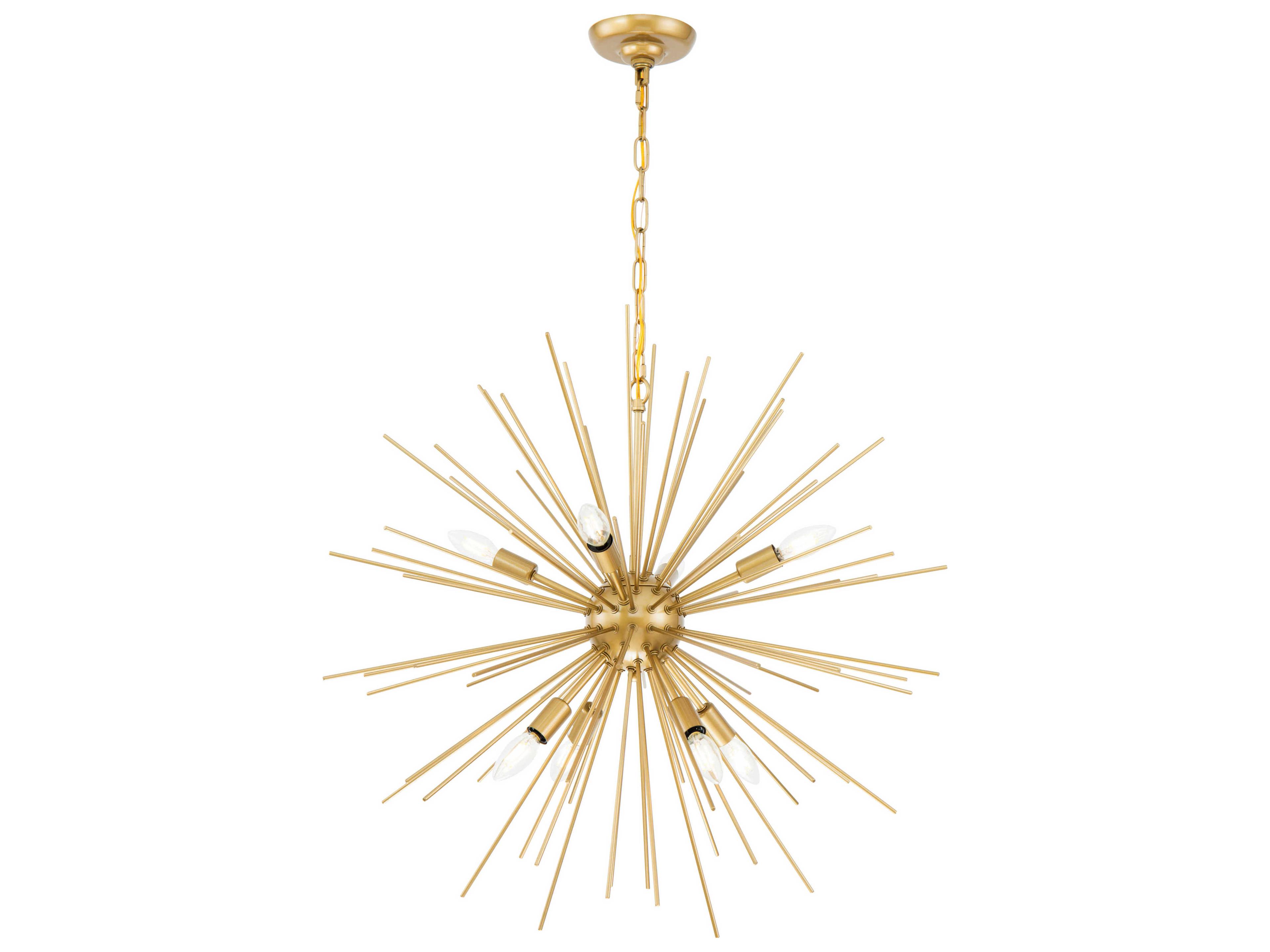 Timber 8-Light Brass Sputnik Pendant