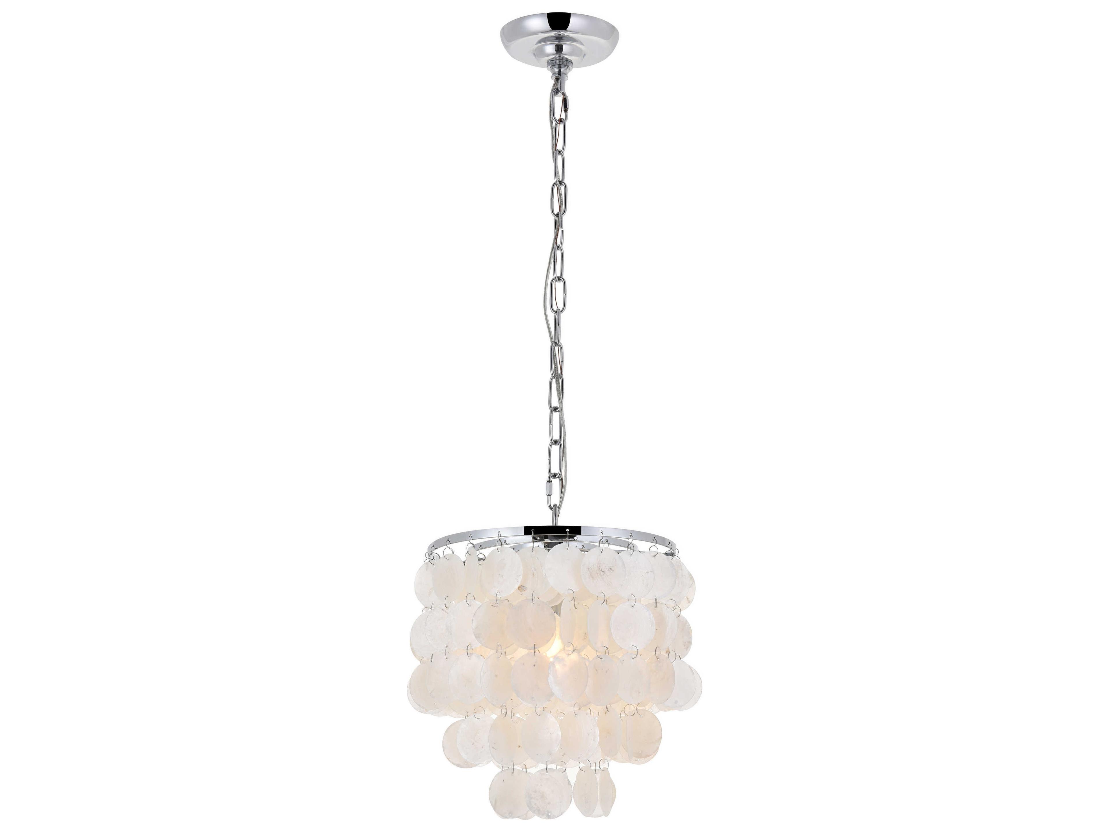 Elegant Lighting Selene 1-Light Brass Mini Pendant