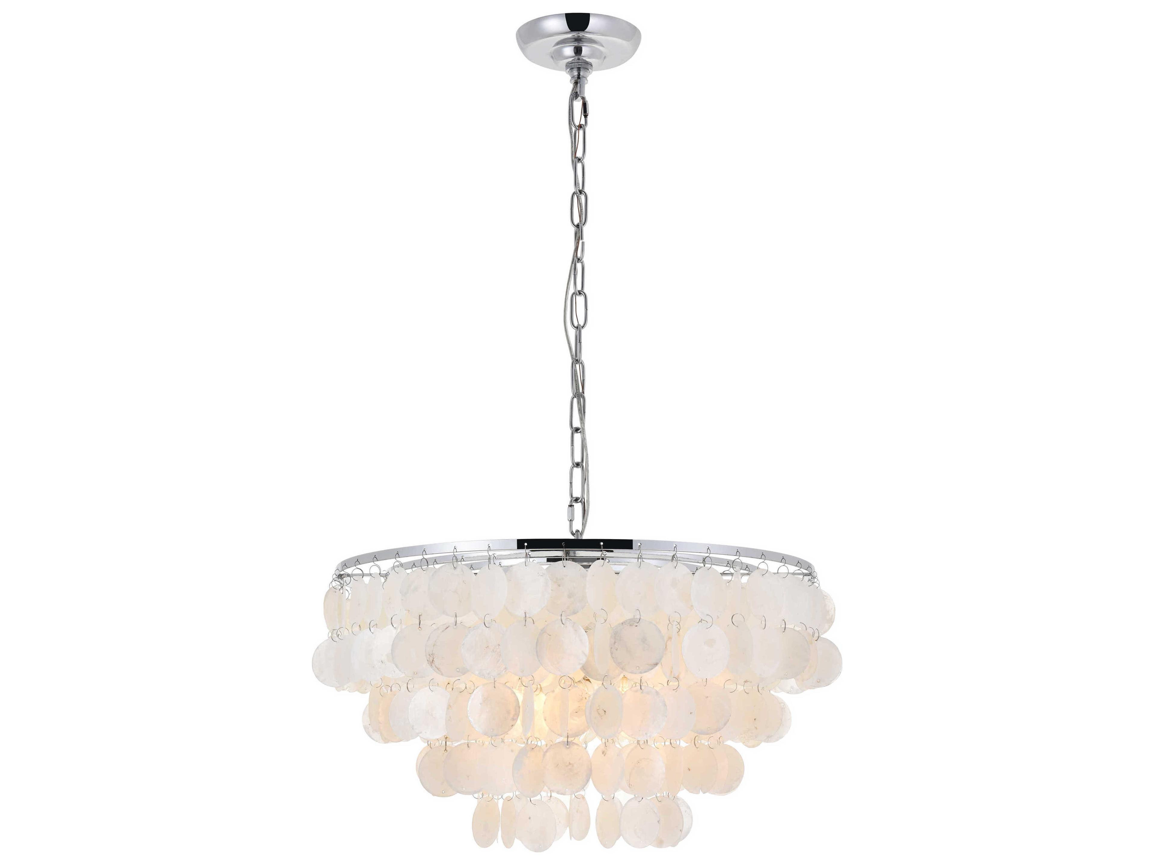 Elegant Lighting Selene 4-Light Brass Bowl Pendant