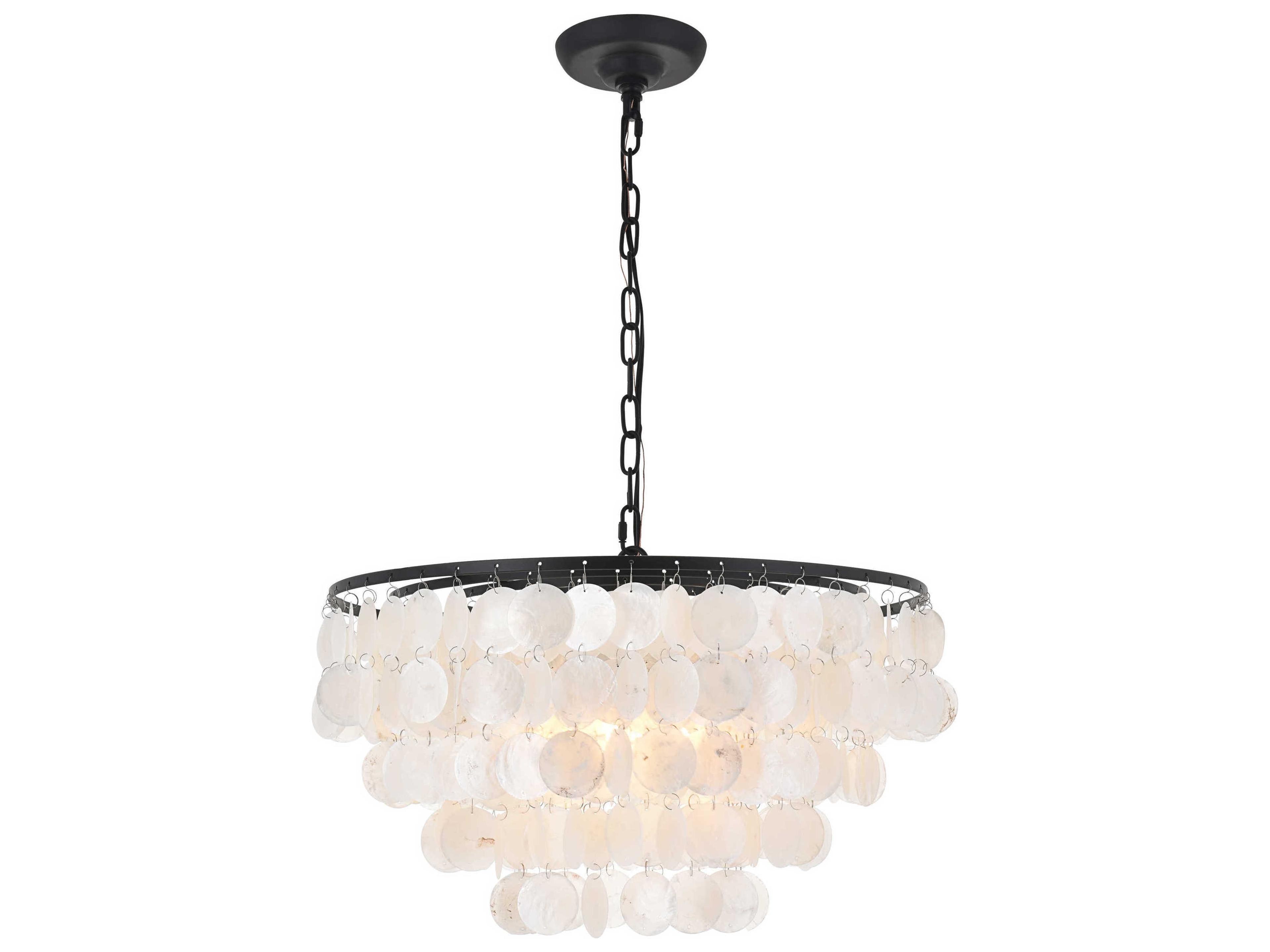 Elegant Lighting Selene 4-Light Brass Bowl Pendant