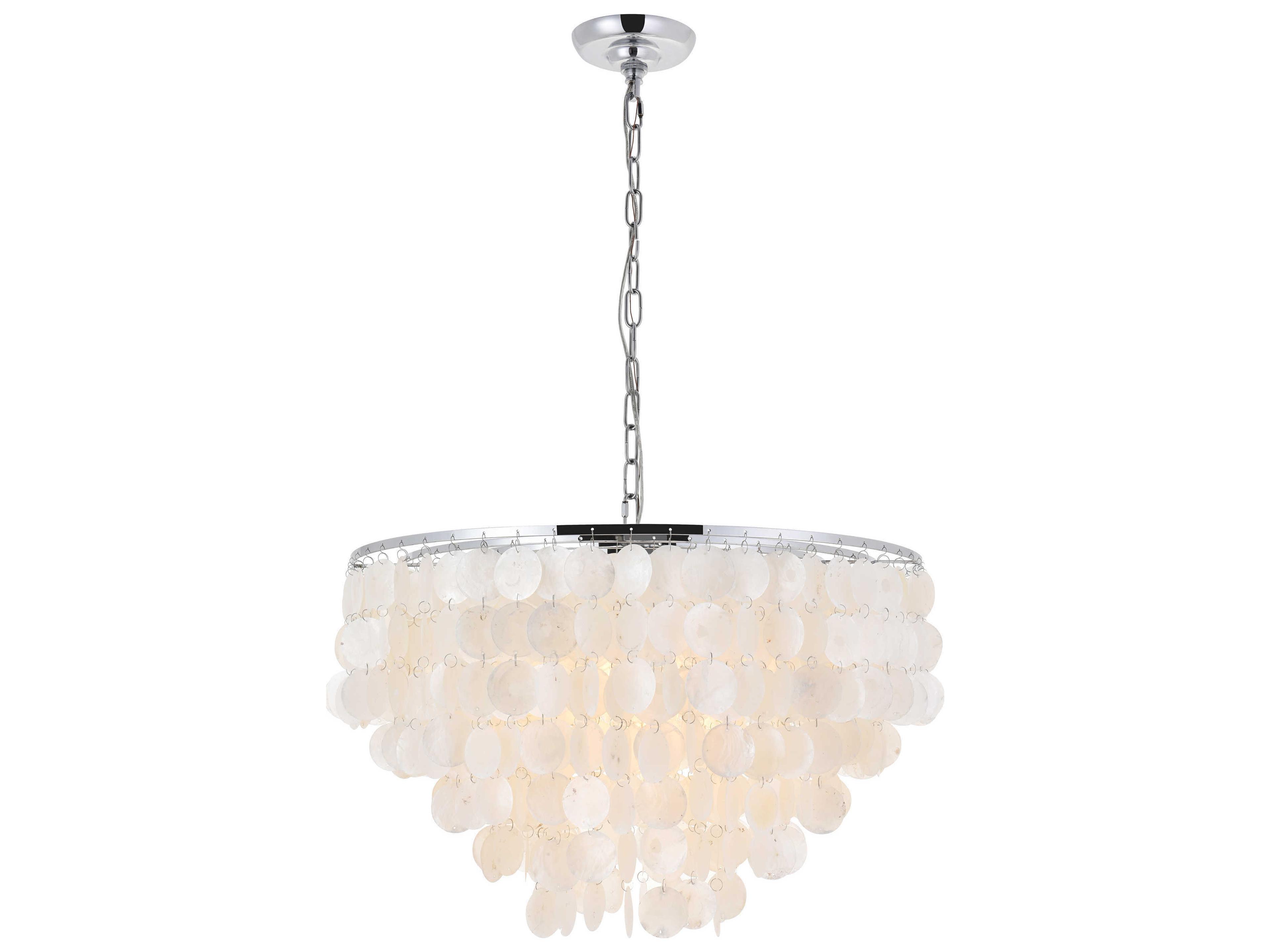 Elegant Lighting Selene 6-Light Brass Bowl Pendant