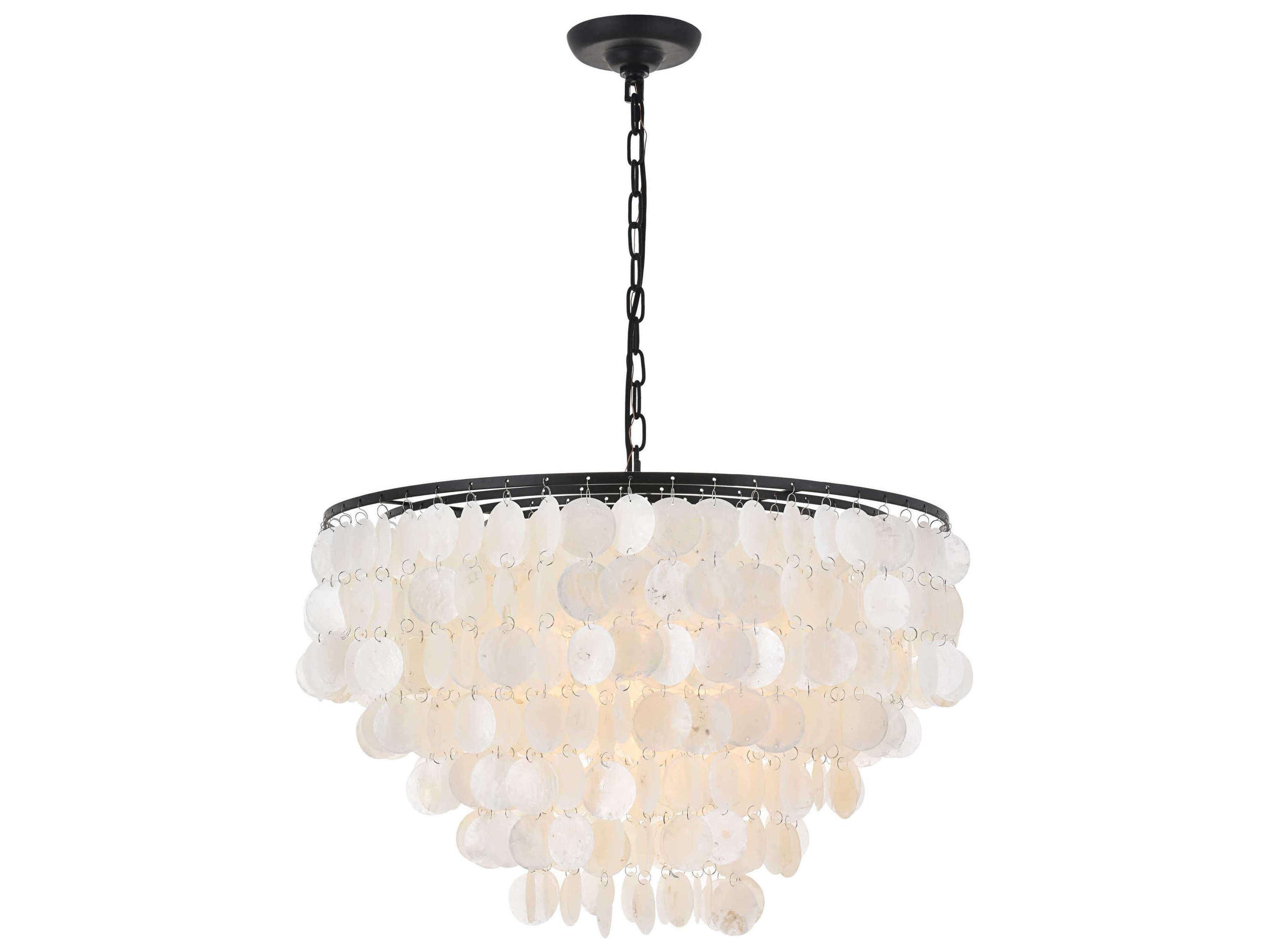 Elegant Lighting Selene 6-Light Brass Bowl Pendant