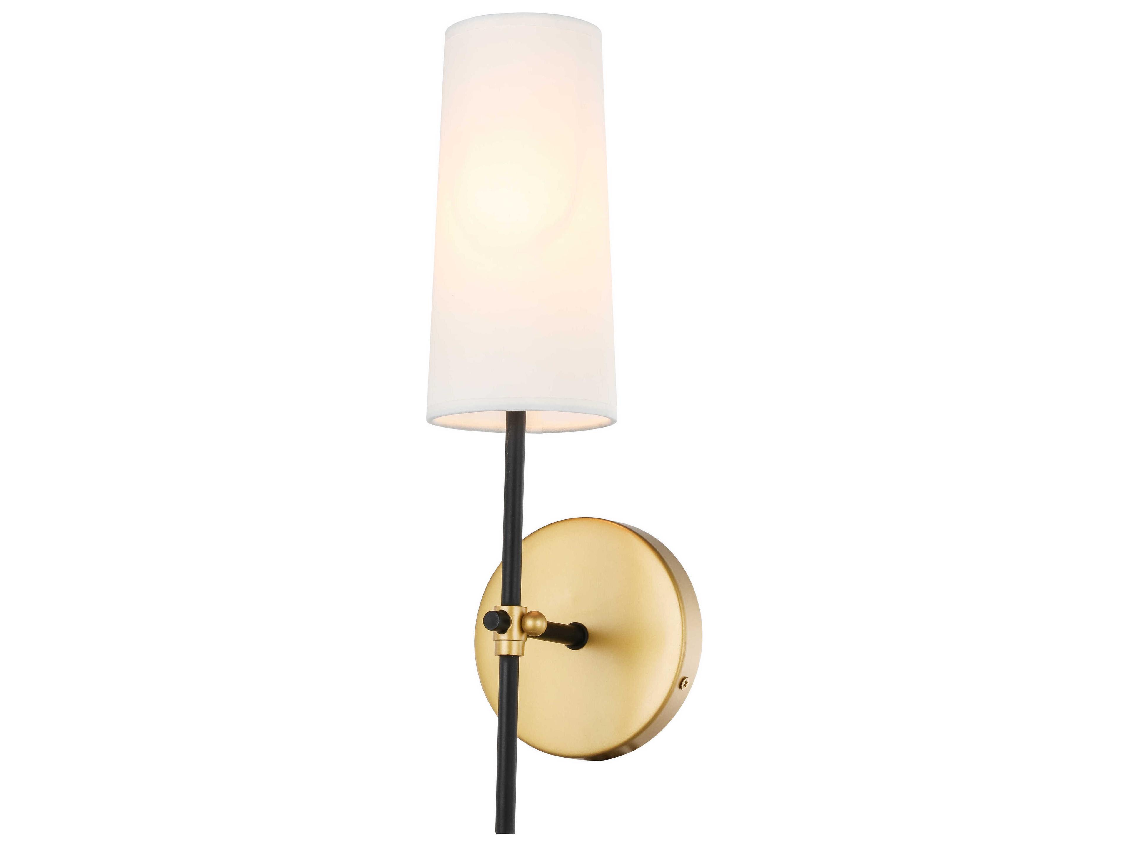 Elegant Lighting Mel 1-Light Brass Black LED Wall Sconce