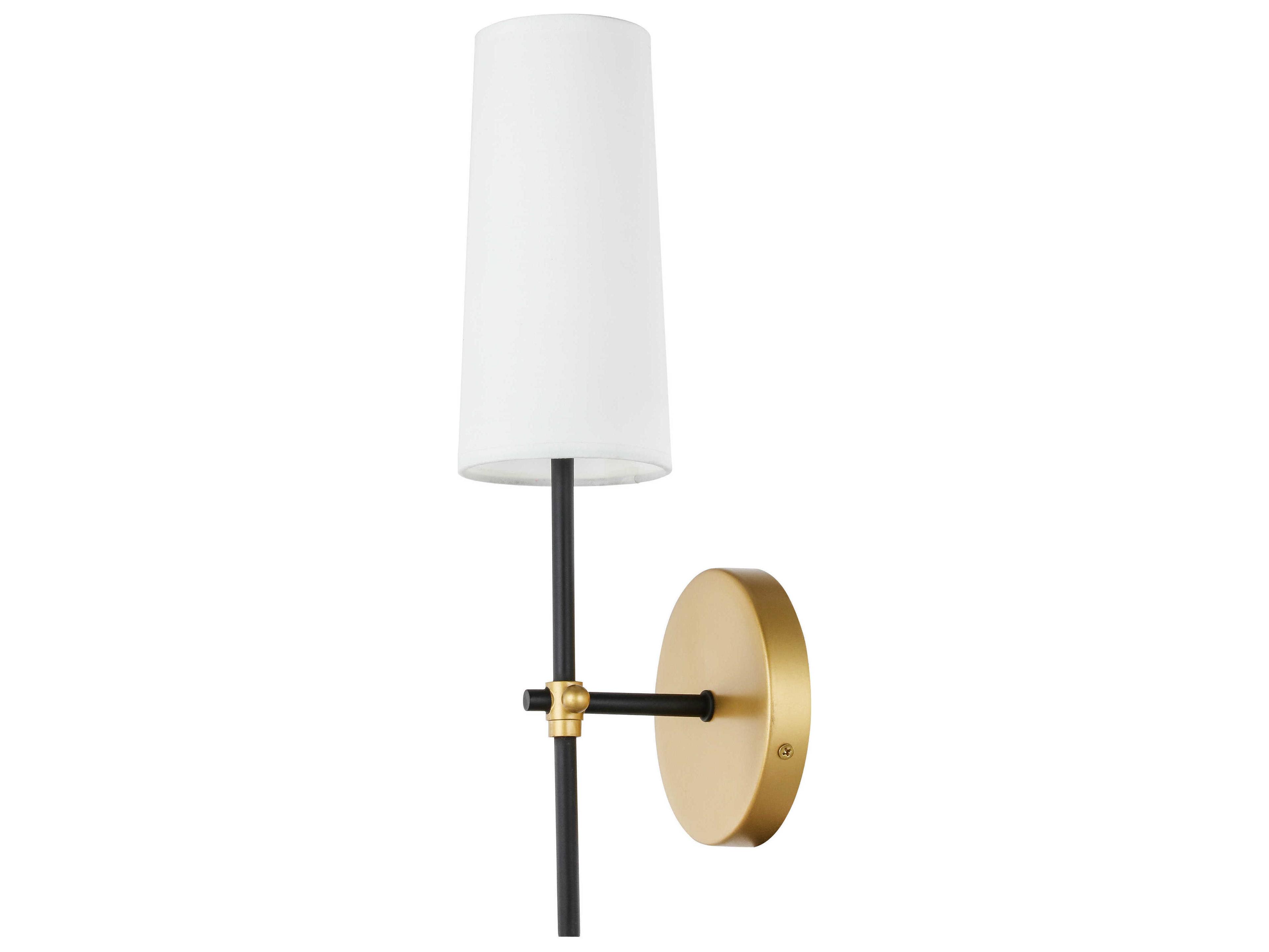 Elegant Lighting Mel 1-Light Brass Black LED Wall Sconce