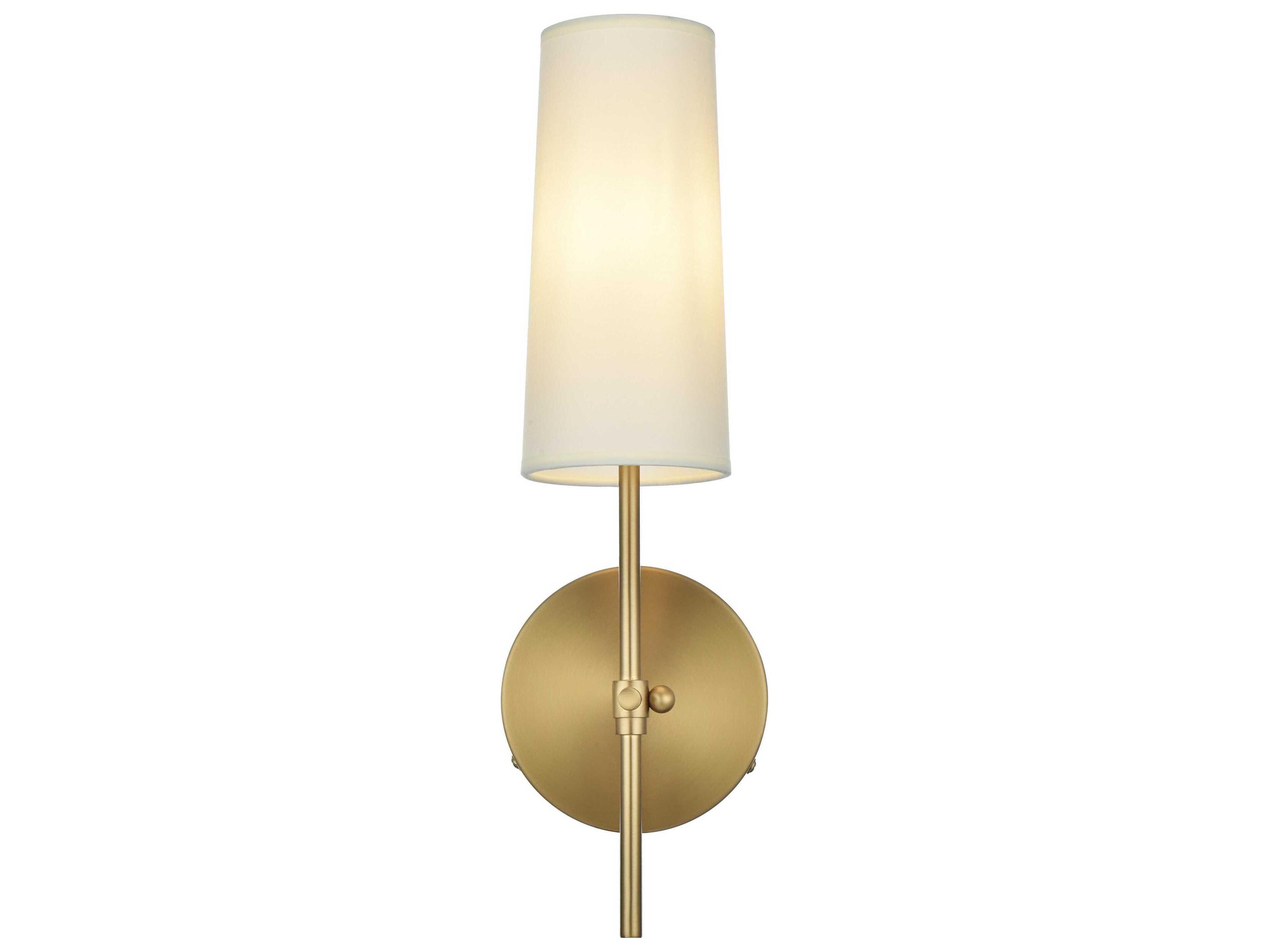 Elegant Lighting Mel 1-Light Satin Gold Wall Sconce