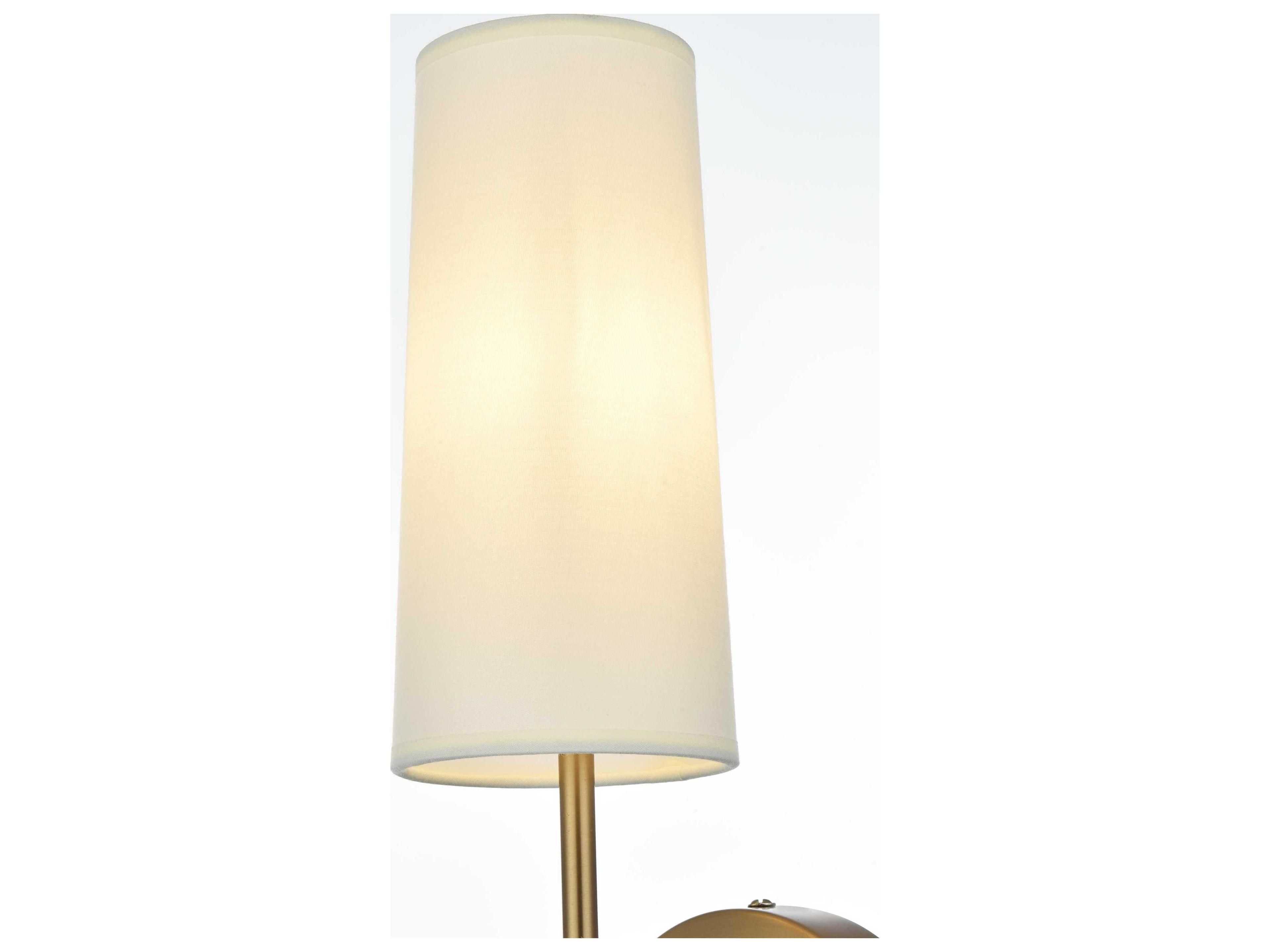 Elegant Lighting Mel 1-Light Satin Gold Wall Sconce