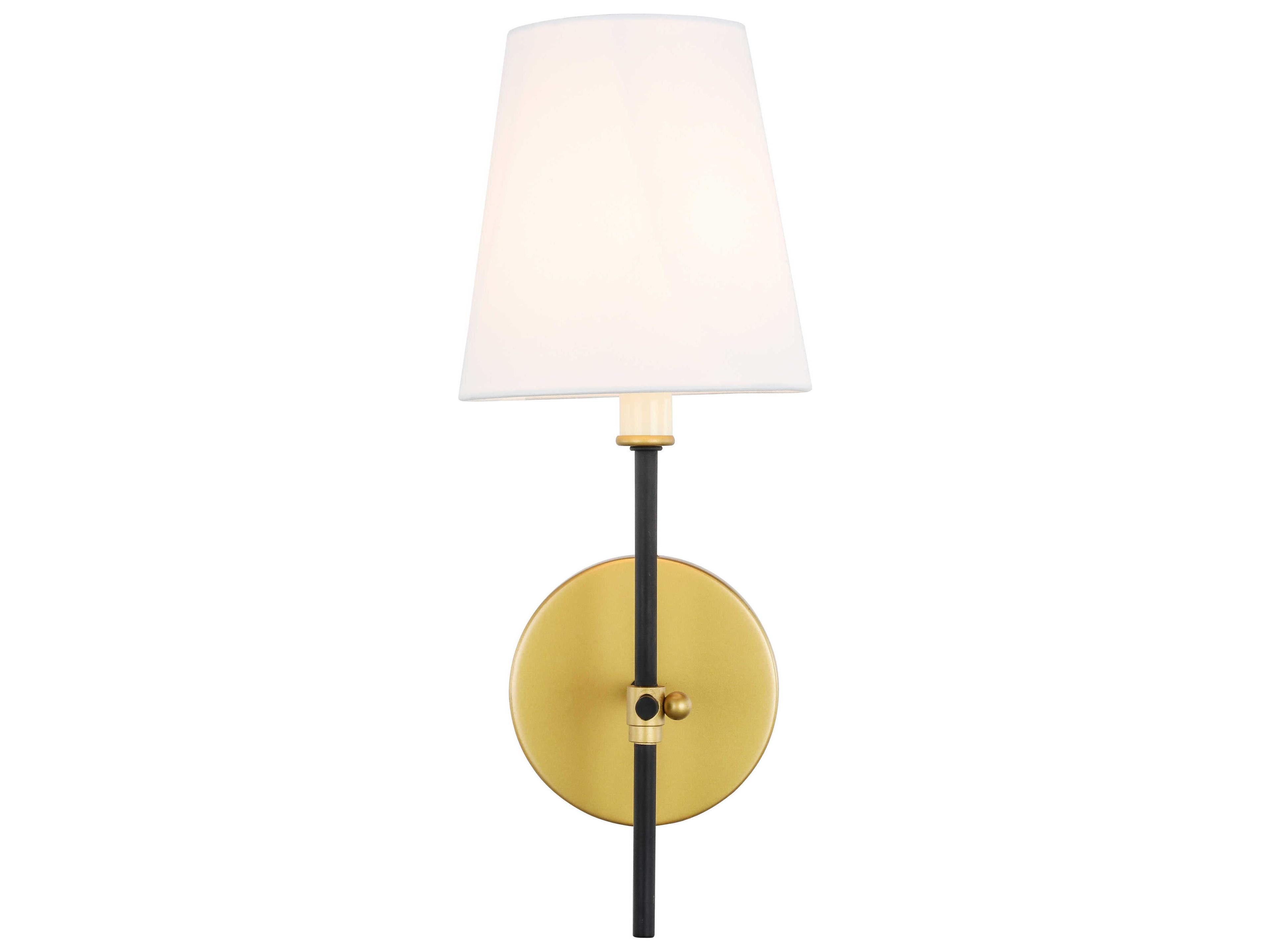 Mel 1-Light Brass Black LED Wall Sconce